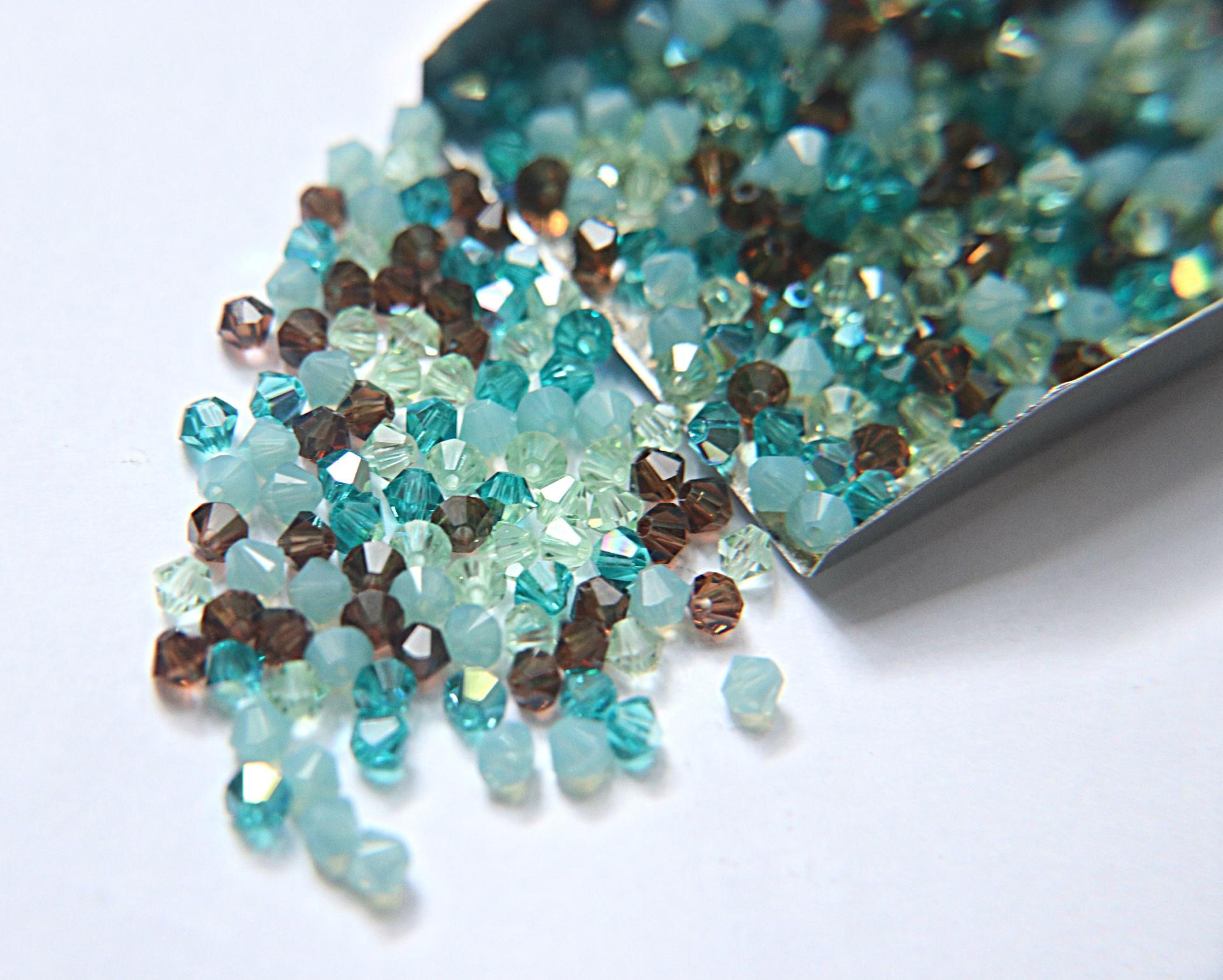 4mm Mediterranean Designer Mixes Swarovski Bicone beads 36/72/144/432/720 Pieces loose beads, mix beads, embroidery materials, craft supply
