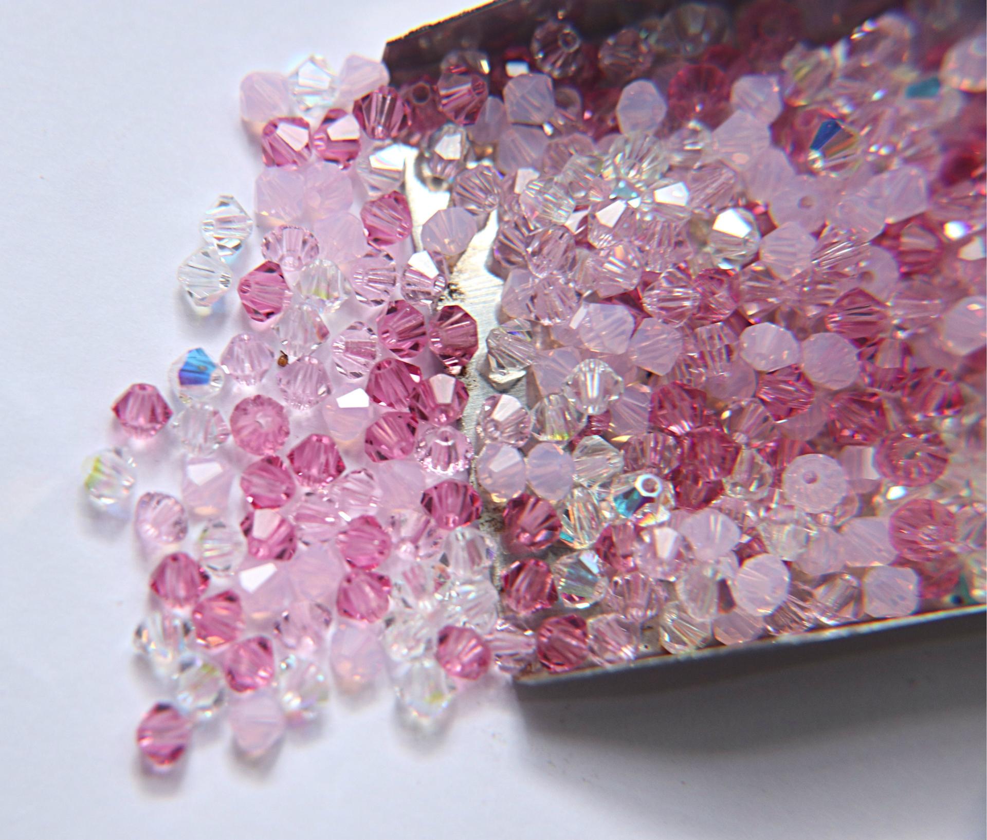 3/4 mm Cure Designer Mixes Swarovski Bicone beads 36/72/144/432/720 Pieces loose beads, mix beads, embroidery materials, craft supplies