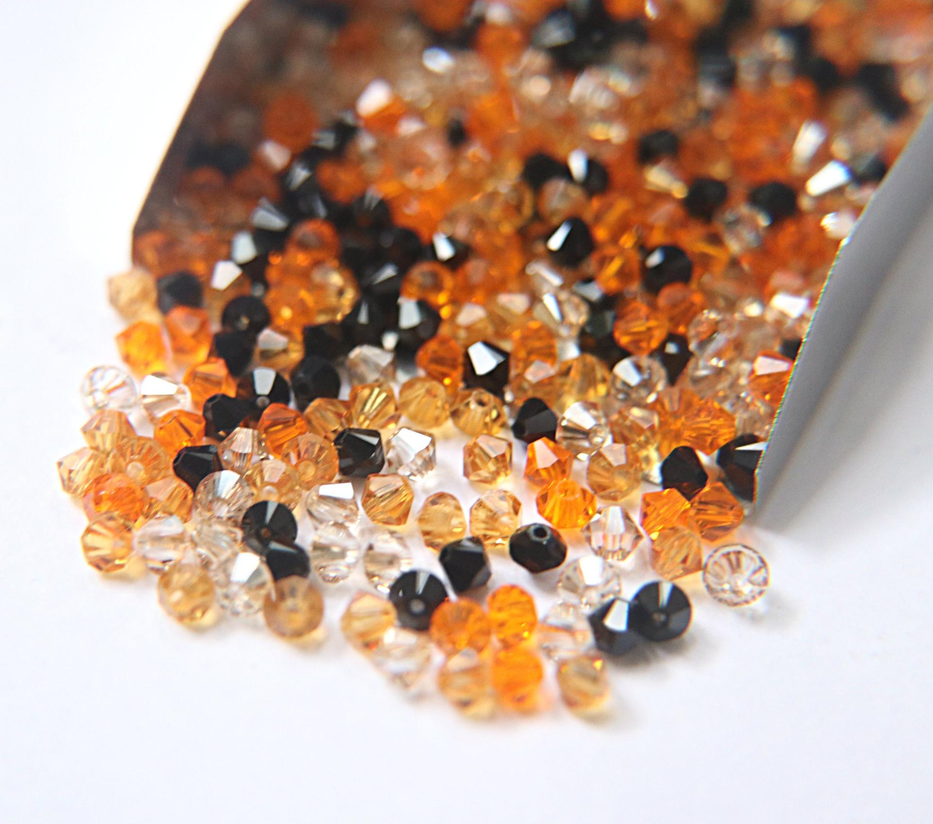 4mm Halloween Designer Mixes Swarovski Bicone beads 36/72/144/432/720 Pieces loose beads, mix beads, embroidery materials, craft supplies