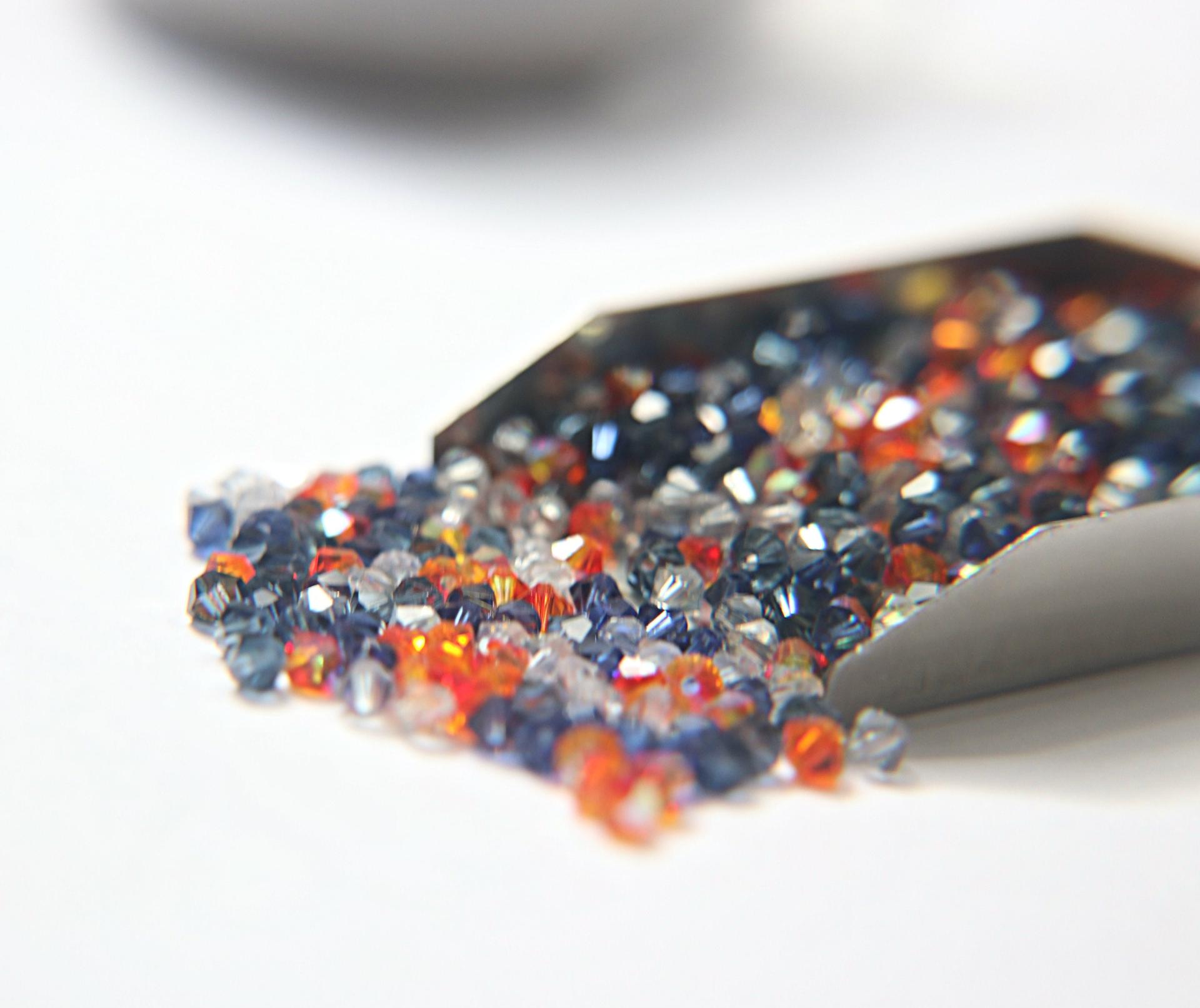 4mm Blue Tangerine Designer Mixes Swarovski Bicone beads 36/72/144/432/720 Pieces loose beads, mix beads, embroidery materials, craft