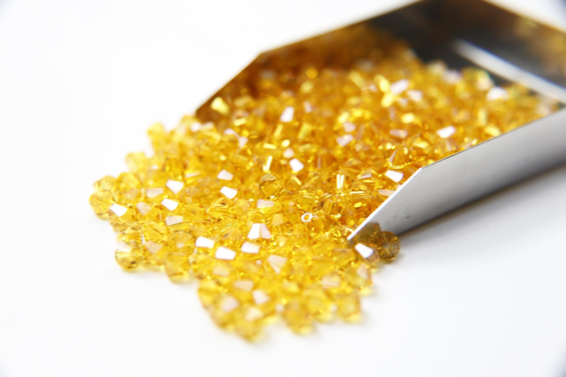 4/5 Light Topaz Swarovski Bicone Beads 12/36/72/144/432/720 Pieces Jewelry making beads, embroidery materials, wedding decoration, rare