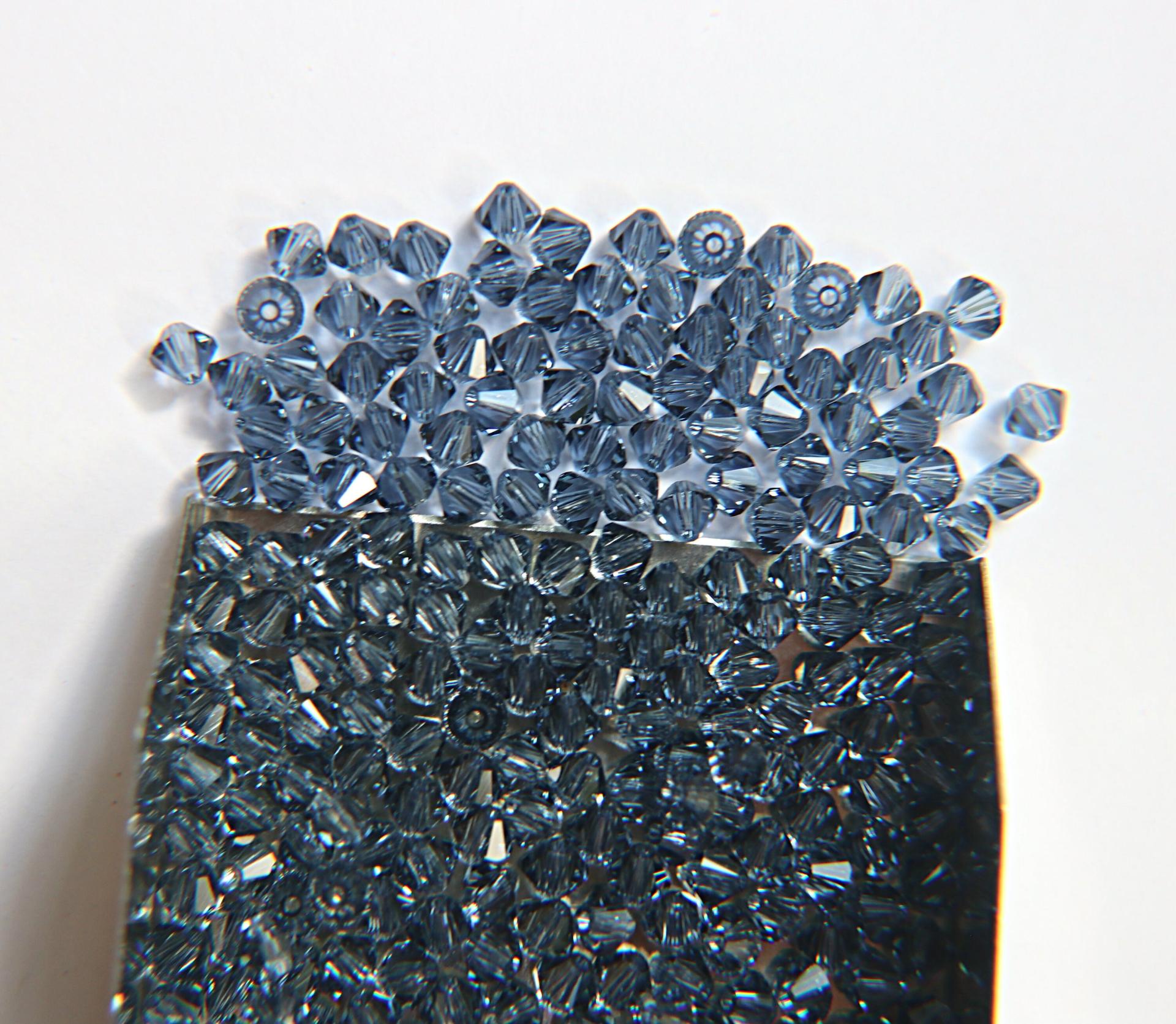 3mm Denim Blue Swarovski Bicone loose beads 36/72/144/432/720 Pieces (515) Rare findings, jewelry making, craft supplies, embellishment