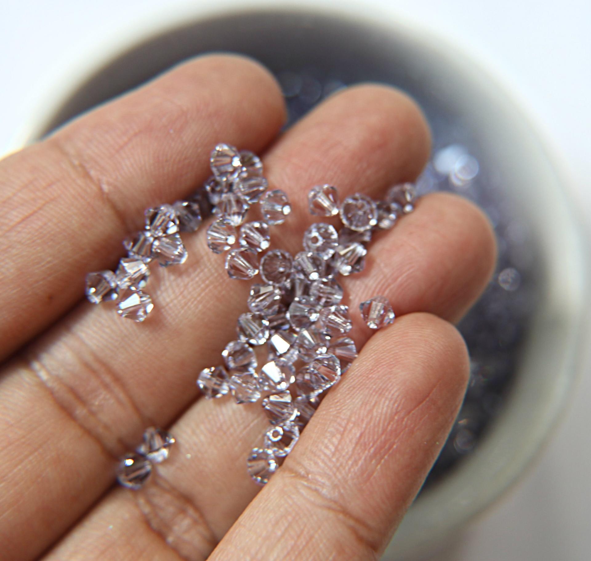 4mm Smoky Mauve Swarovski Bicone loose beads 36/72/144/432/720 Pieces (515) jewelry making, embroidery materials