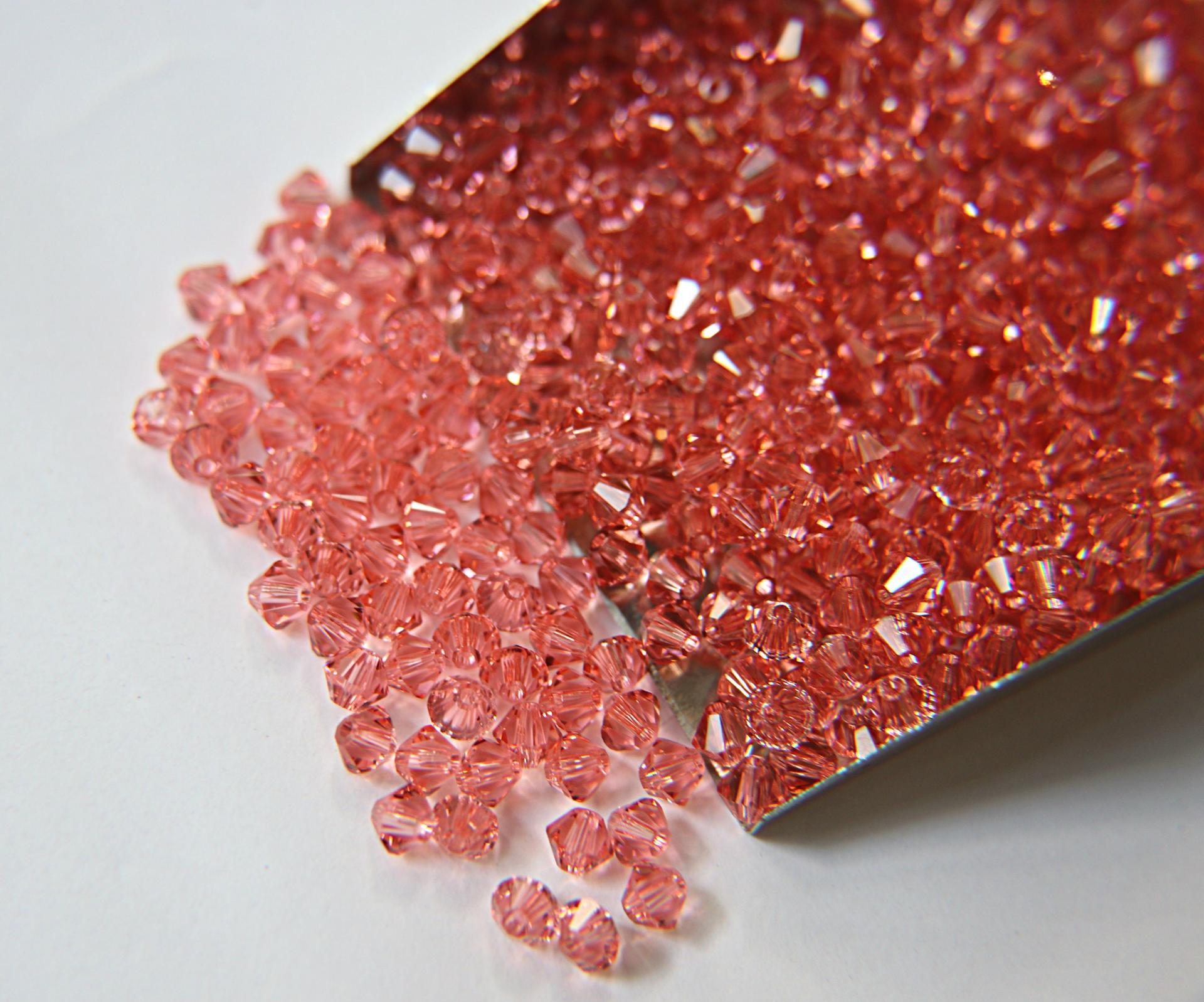 4mm Desert Rose Swarovski Bicone loose beads 36/72/144/432/720 Pieces (515) embroidery materials, craft vintage findings, embellishments