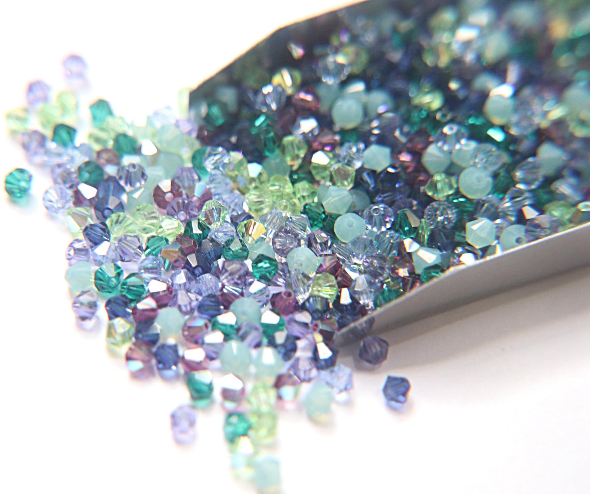 4mm Monet's Garden Designer Mixes Swarovski Bicone beads 36/72/144/432/720 Pieces loose beads mix beads, embroidery materials, vintage find