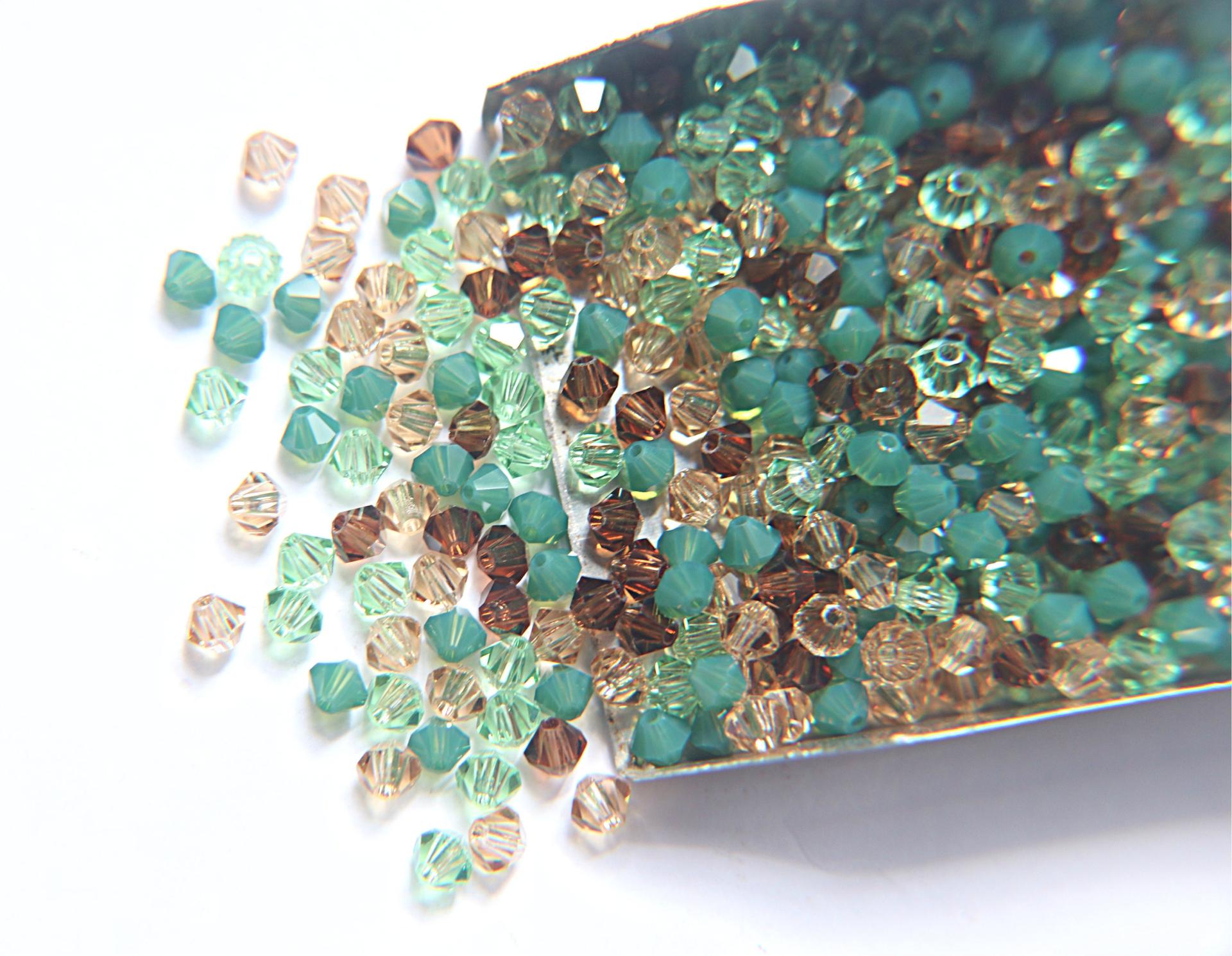 3/4 mm Persian Treasure Designer Mixes Swarovski Bicone beads 36/72/144/432/720 Pieces loose beads mix beads, embroidery materials, decor