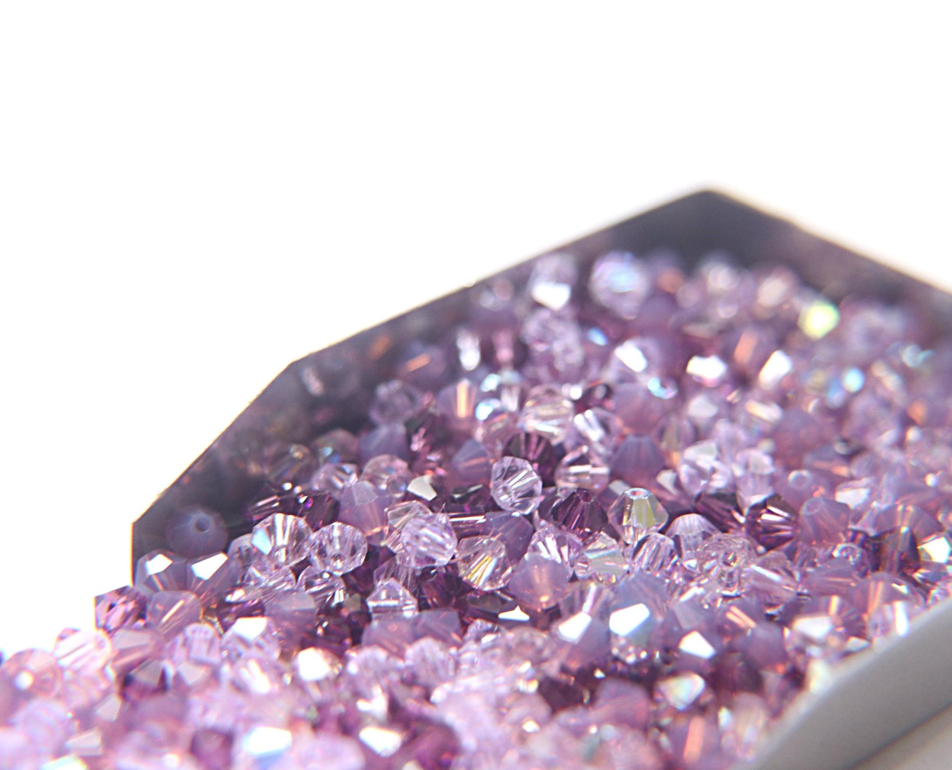 4mm Lavender bloom Designer Mixes Swarovski Bicone beads 36/72/144/432/720 Pieces loose beads, mix beads, embroidery materials, craft