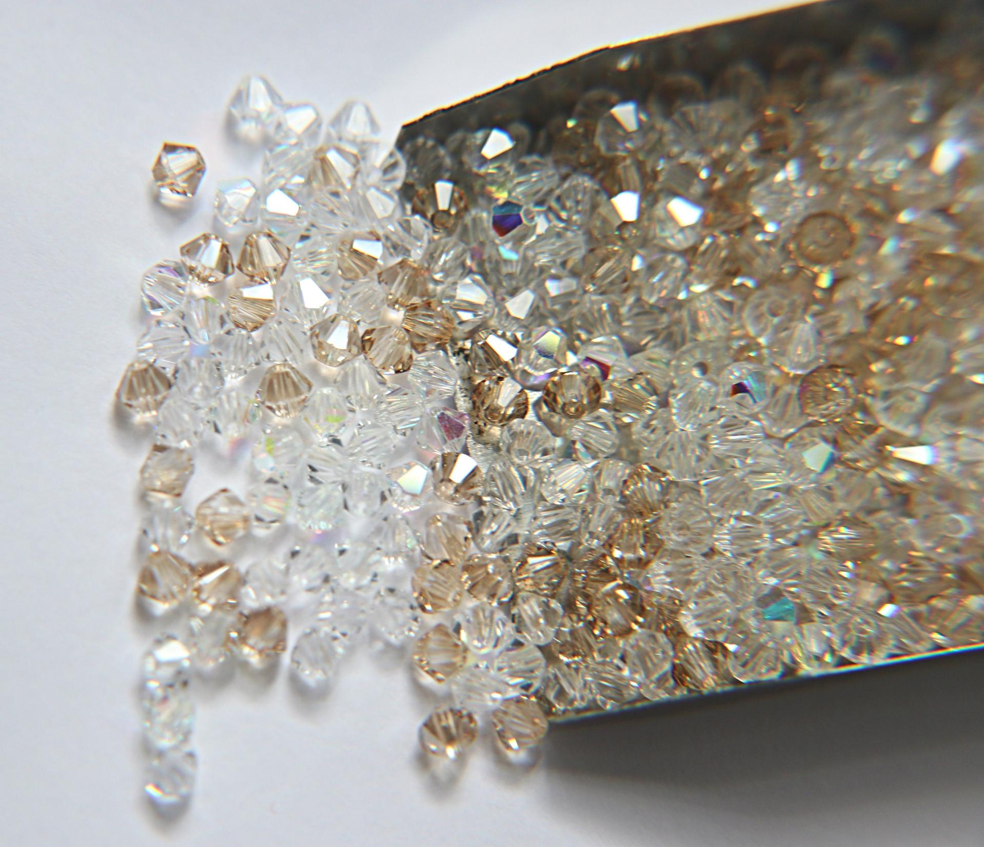 3/4 mm Bridal Shine Designer Mixes Swarovski Bicone beads 36/72/144/432/720 Pieces loose beads rare mix beads, embroidery materials, decor