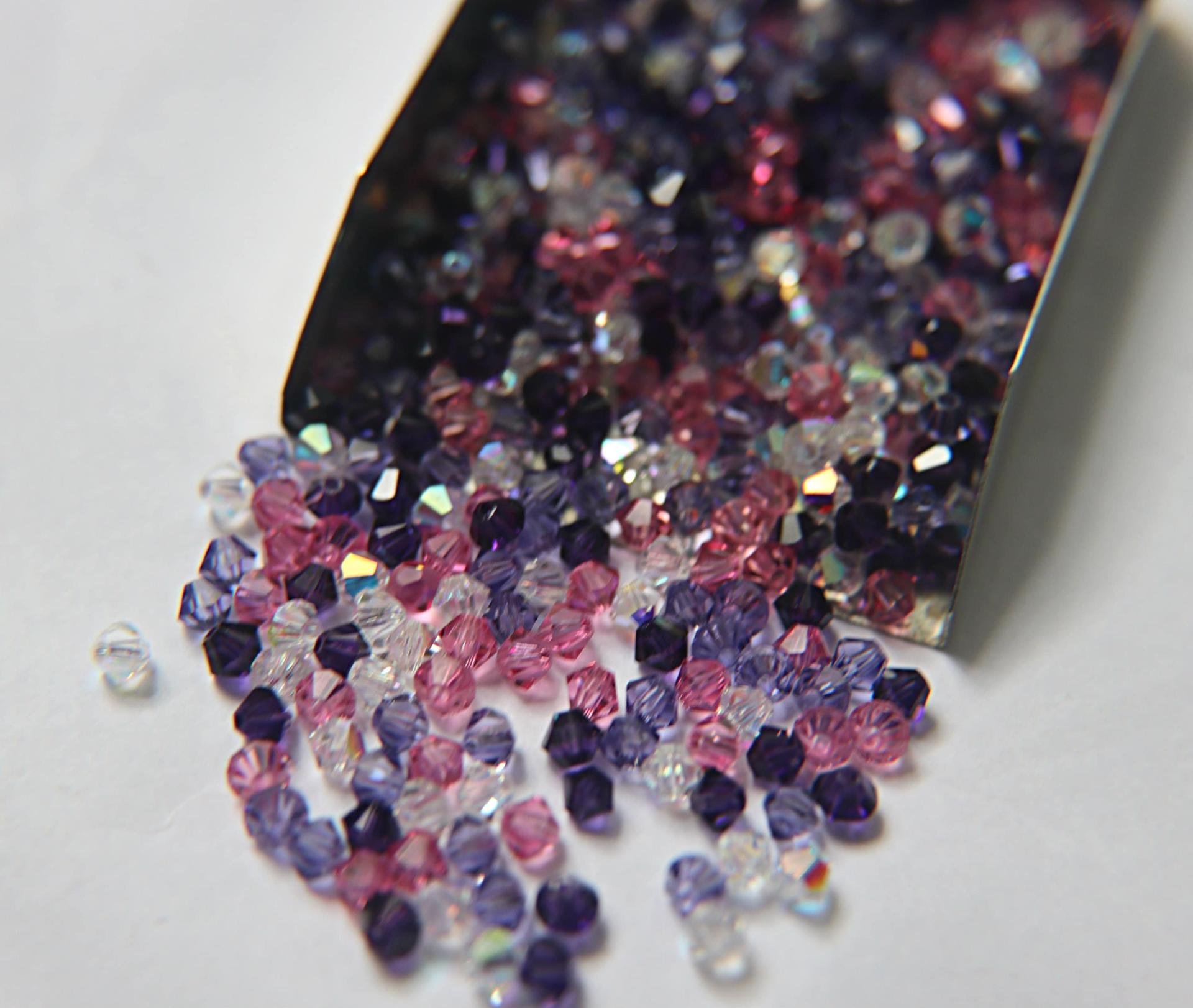 4mm Pink Hydrangea Designer Mixes Swarovski Bicone beads 36/72/144/432/720 Pieces loose beads, mix beads, embroidery materials, craft supply