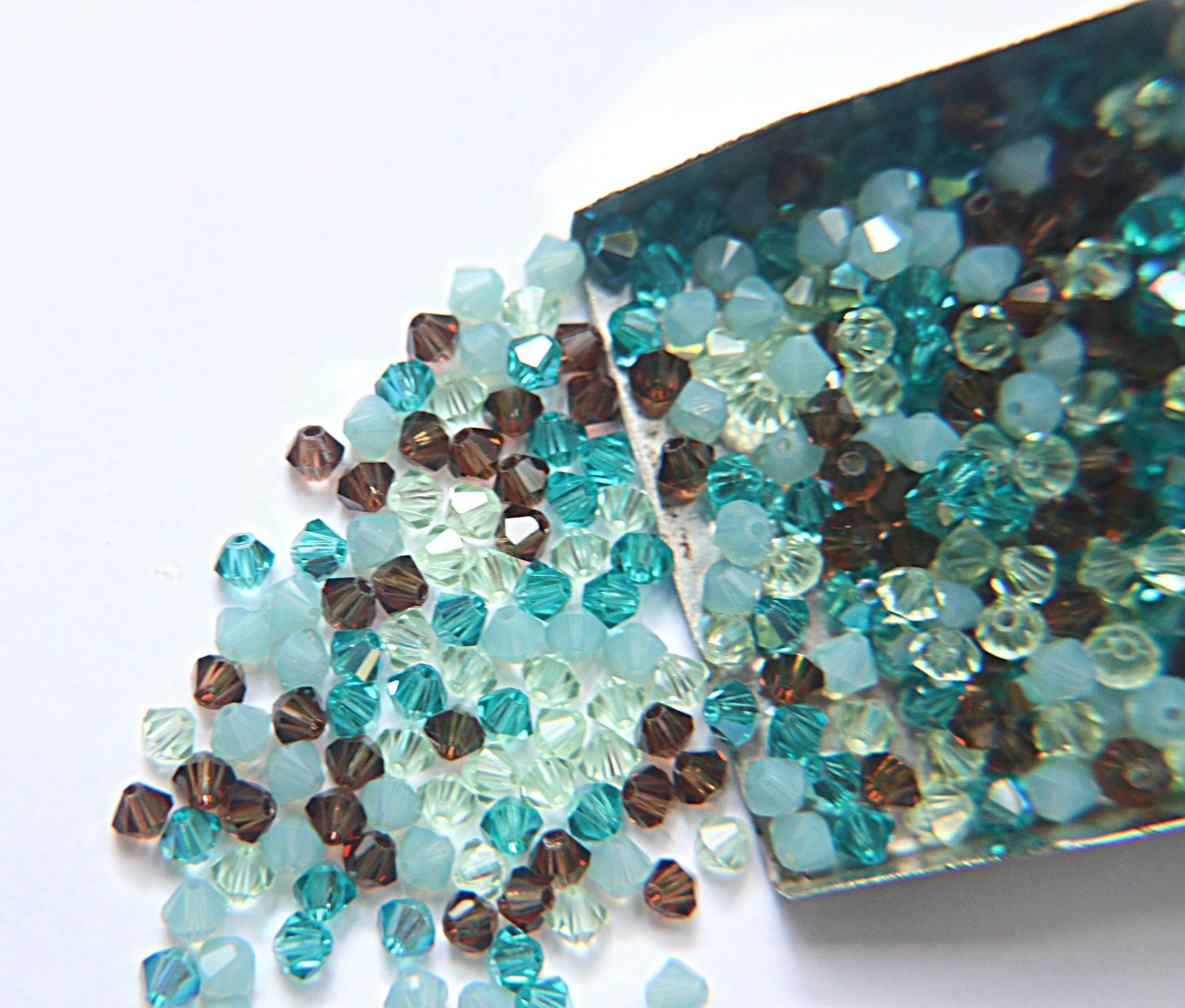 4mm Mediterranean Designer Mixes Swarovski Bicone beads 36/72/144/432/720 Pieces loose beads, mix beads, embroidery materials, craft supply