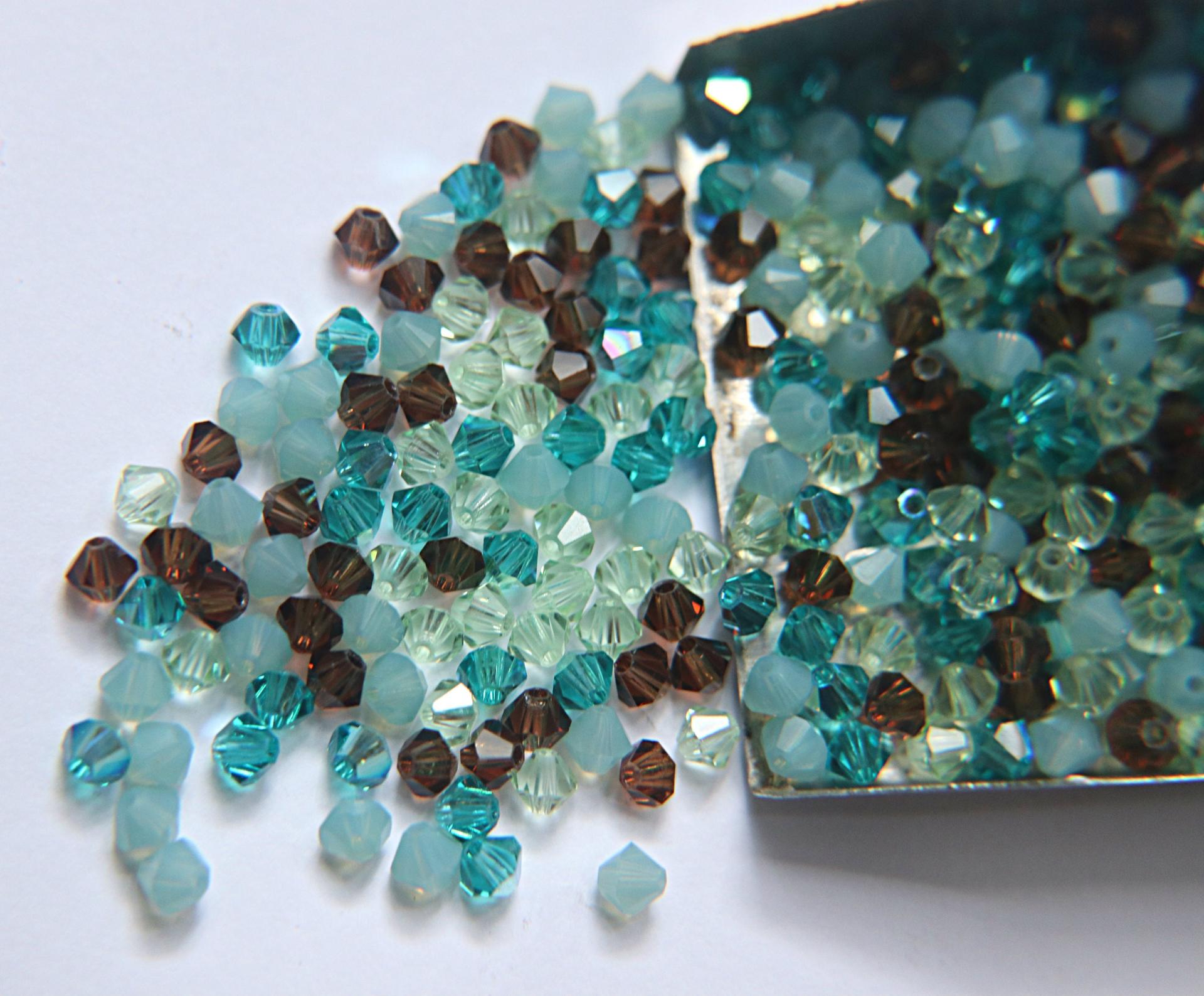 4mm Mediterranean Designer Mixes Swarovski Bicone beads 36/72/144/432/720 Pieces loose beads, mix beads, embroidery materials, craft supply