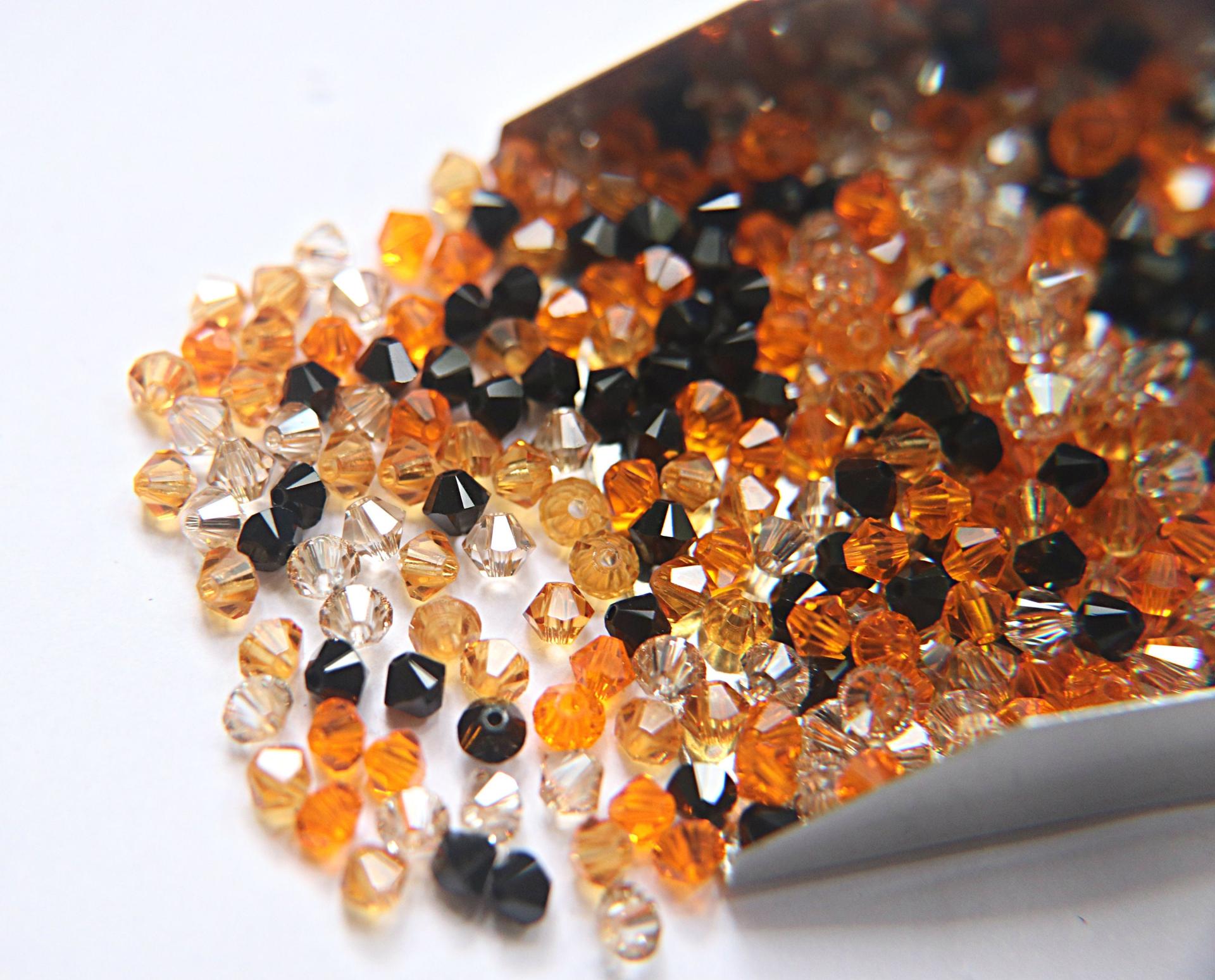 4mm Halloween Designer Mixes Swarovski Bicone beads 36/72/144/432/720 Pieces loose beads, mix beads, embroidery materials, craft supplies