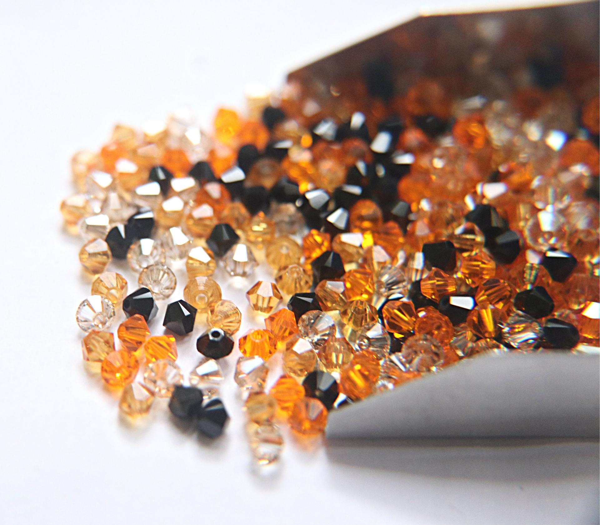 4mm Halloween Designer Mixes Swarovski Bicone beads 36/72/144/432/720 Pieces loose beads, mix beads, embroidery materials, craft supplies