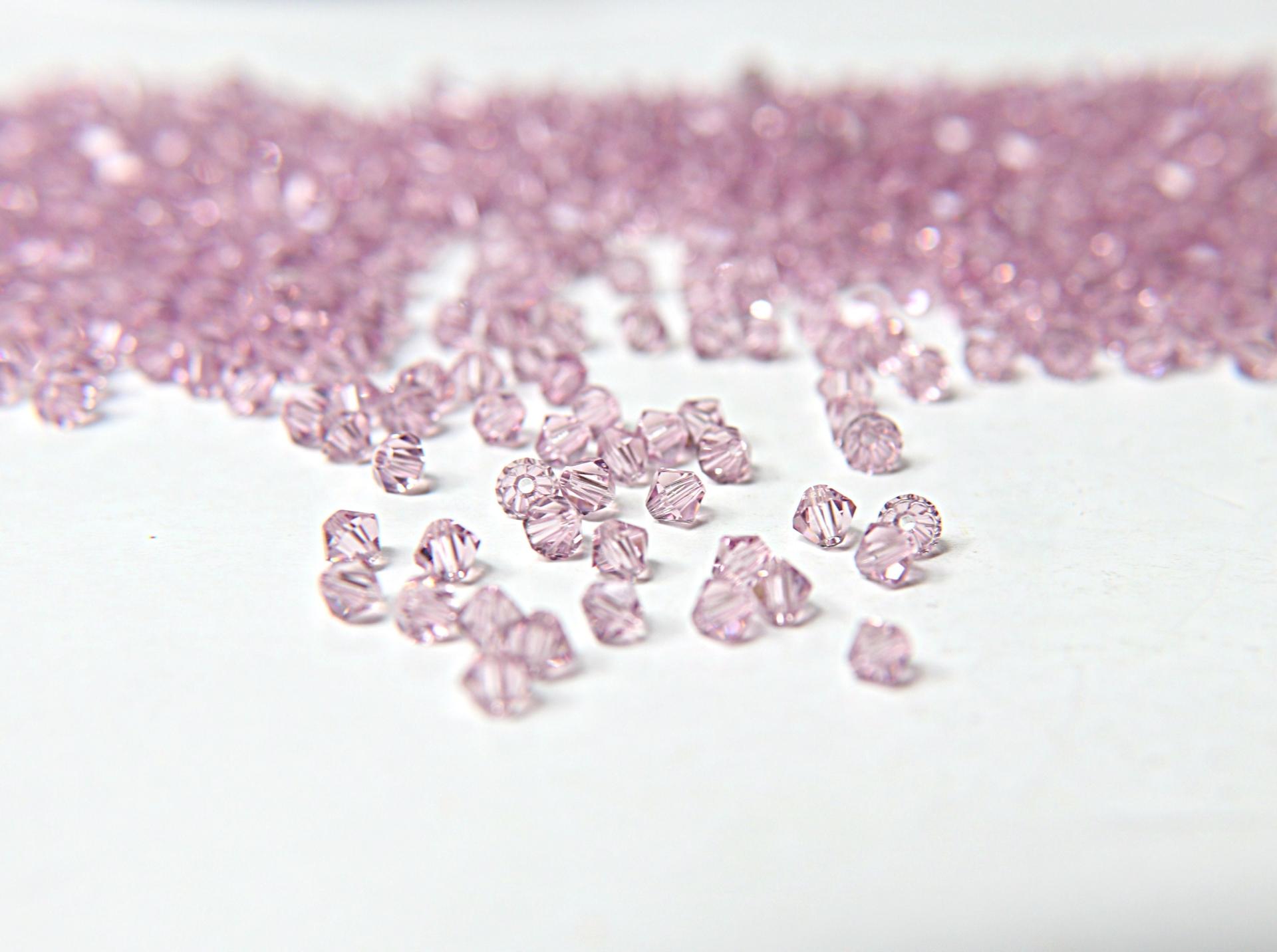 4mm Lilac Swarovski Bicone Beads 36/72/144/432/720 Pieces embroidery materials, craft vintage findings, embellishments beads, rare supplies