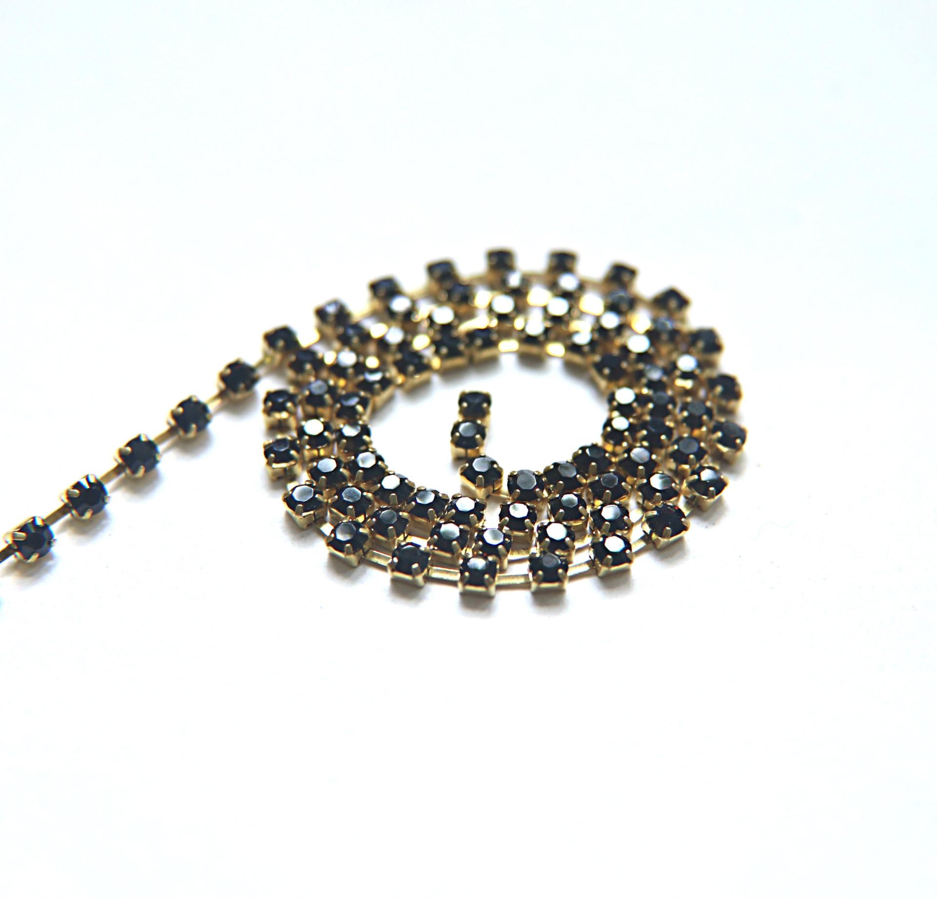 10 SS Swarovski Rhinestone Cup Chain in Mocca 2.8mm Made in Austria 0.5/1/2/5 Meters vintage findings / jewelry making / premium findings