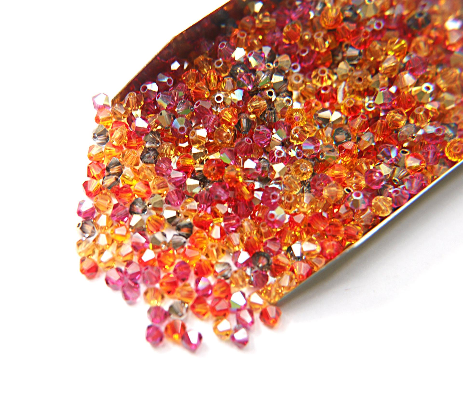 4mm French Marigold Designer Mixes Swarovski Bicone beads 36/72/144/432/720 Pieces loose beads, mix beads, embroidery materials, craft