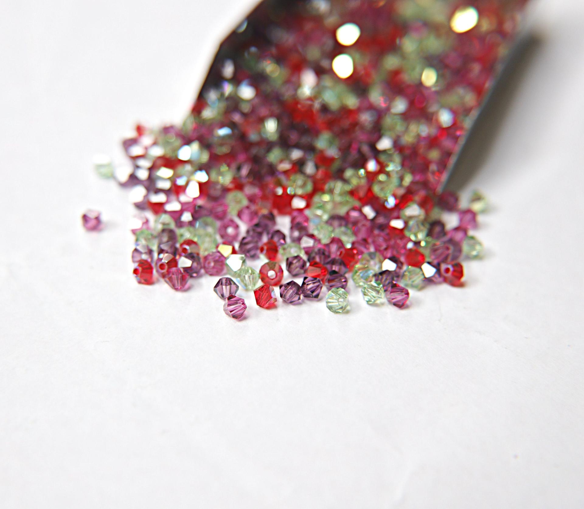 3/4mm Pentas Designer Mixes Swarovski Bicone beads 36/72/144/432/720 Pieces loose beads, mix beads, embroidery materials, craft supplies