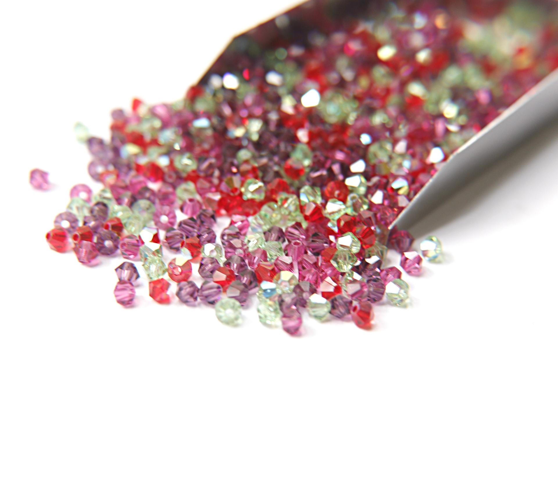 3/4mm Pentas Designer Mixes Swarovski Bicone beads 36/72/144/432/720 Pieces loose beads, mix beads, embroidery materials, craft supplies