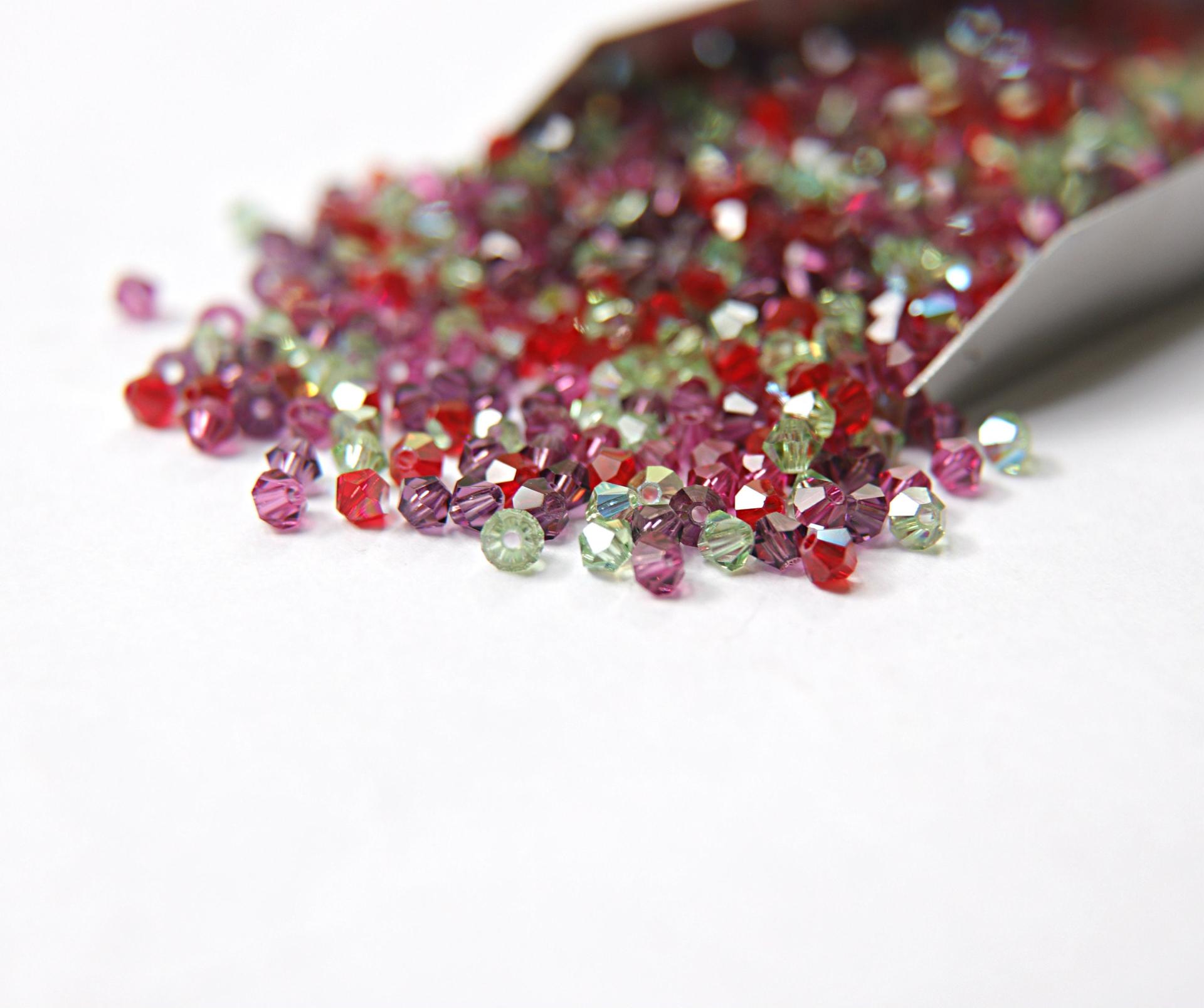 3/4mm Pentas Designer Mixes Swarovski Bicone beads 36/72/144/432/720 Pieces loose beads, mix beads, embroidery materials, craft supplies