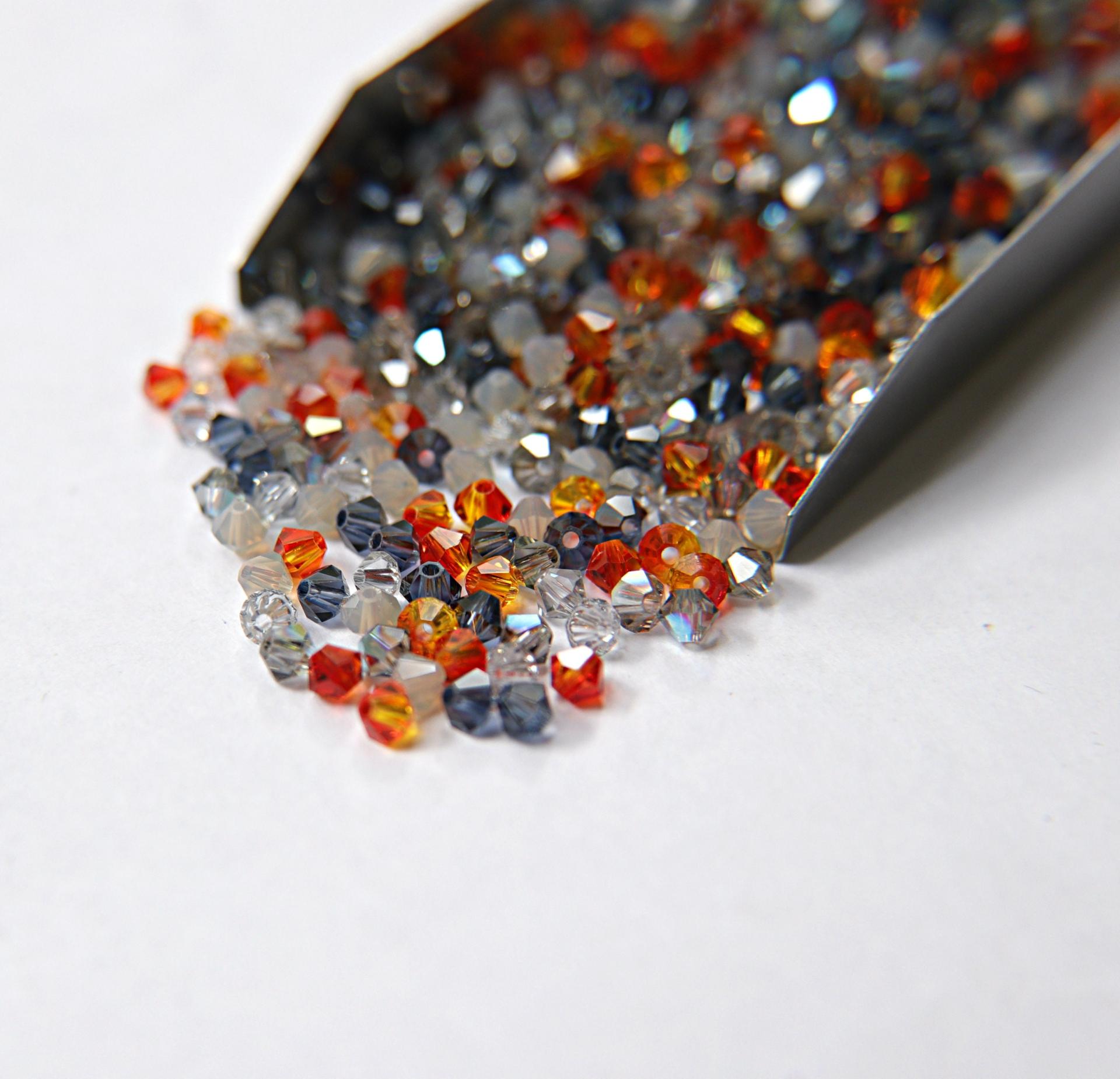 4mm Dusky Sky Designer Mixes Swarovski Bicone beads 36/72/144/432/720 Pieces loose beads, mix beads, embroidery materials, craft supplies