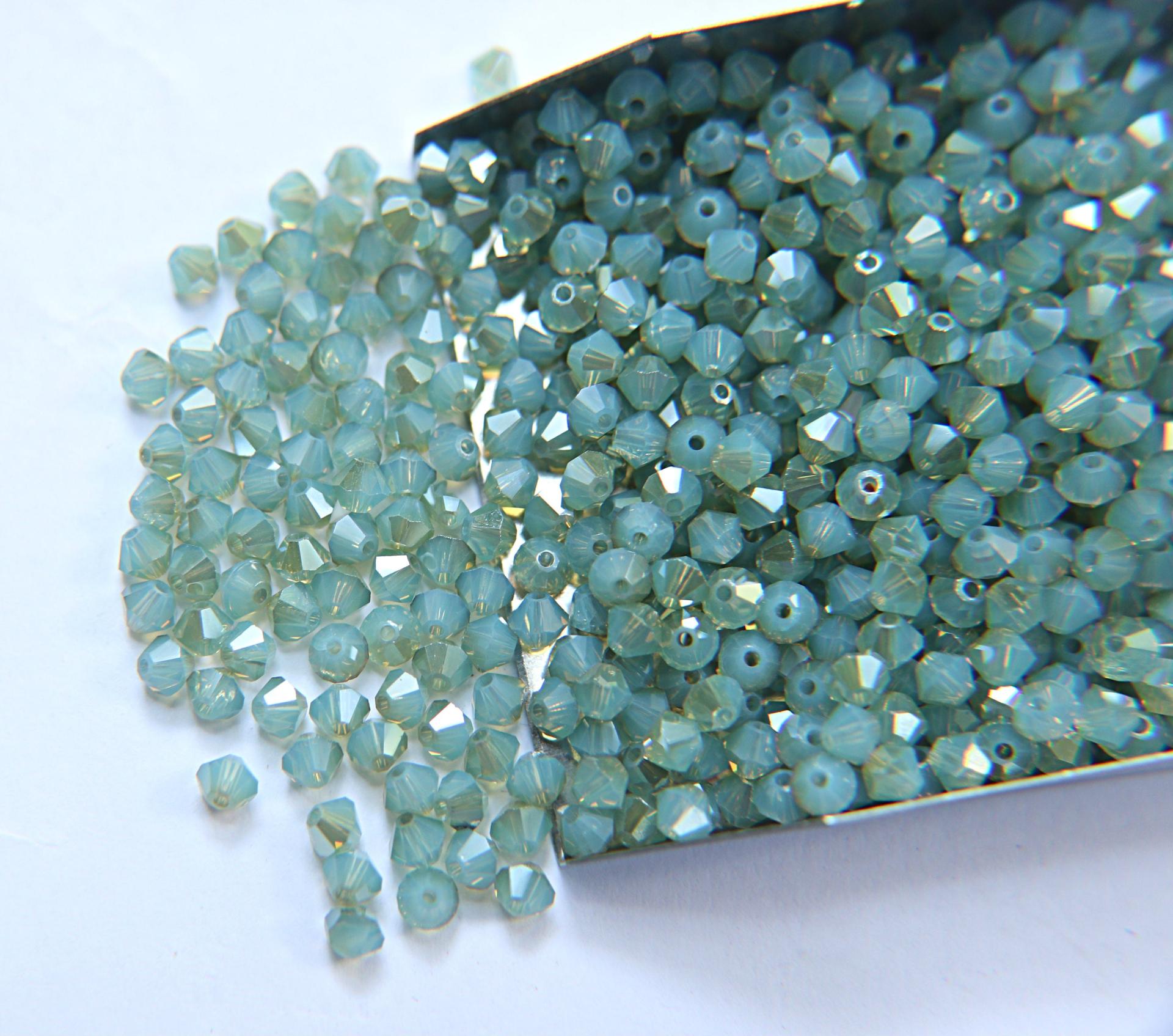 4mm Pacific Opal Satin Swarovski Bicone Cuts Beads 36/72/144/432/720 Pieces jewelry making, loose beads