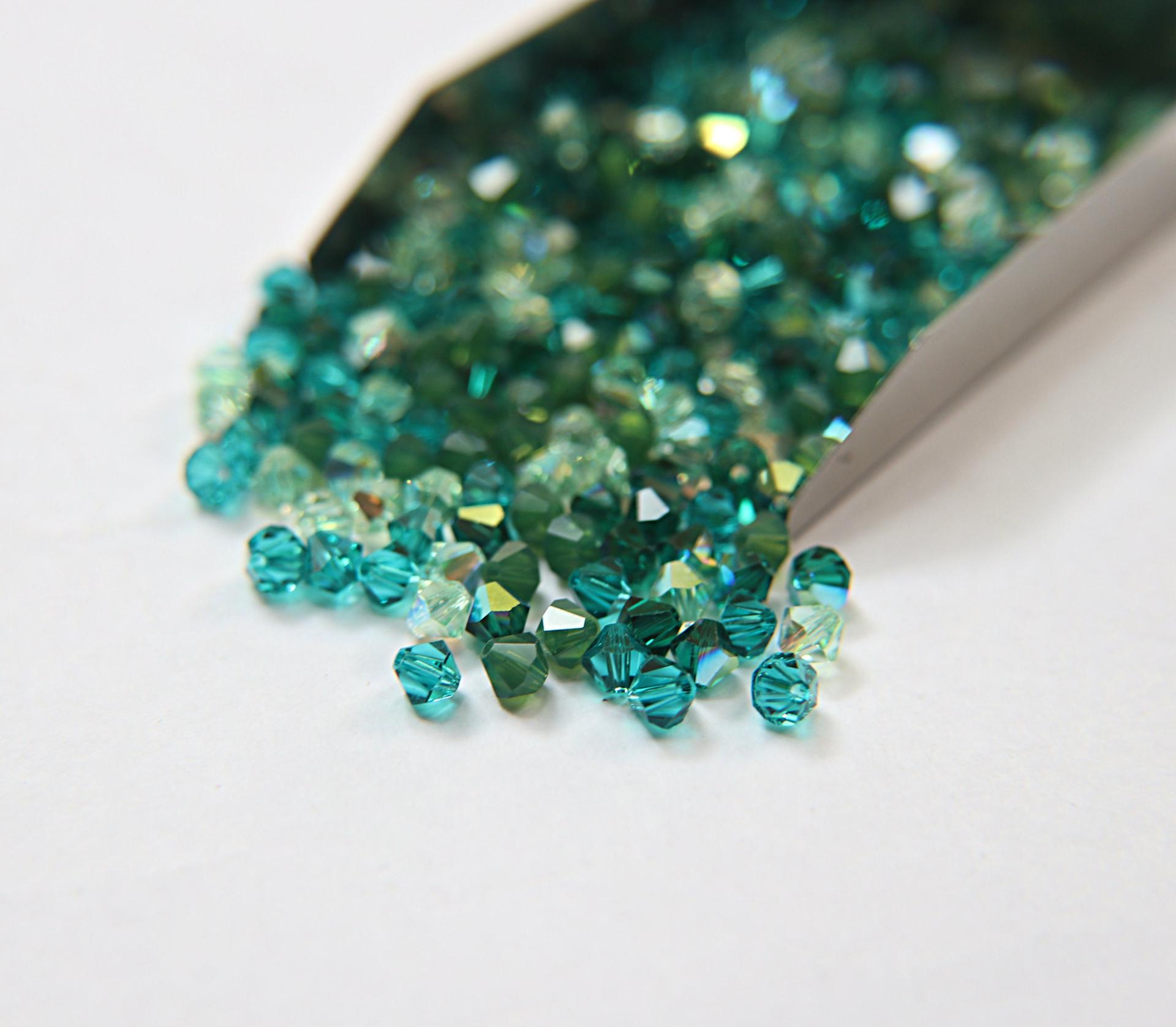 5mm Emerald Palace Designer Mixes Swarovski Bicone beads 12/36/72/144/432/720 Pieces jewelry making, embroidery materials, mix beads