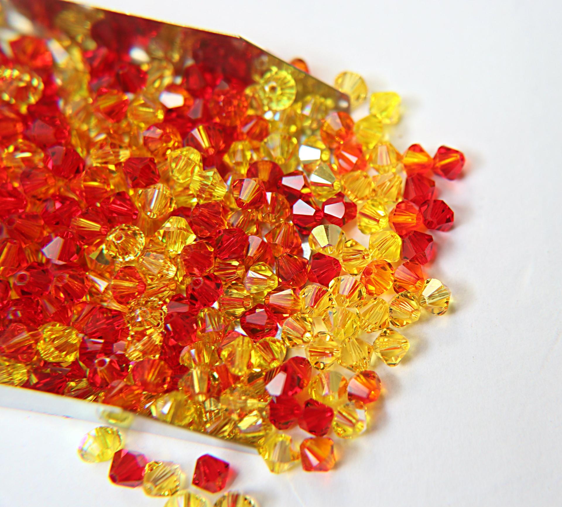5mm Teleflora Designer Mixes Swarovski Bicone bead 12/36/72/144/432/720 Pieces jewelry making, embroidery materials, mix beads, craft supply