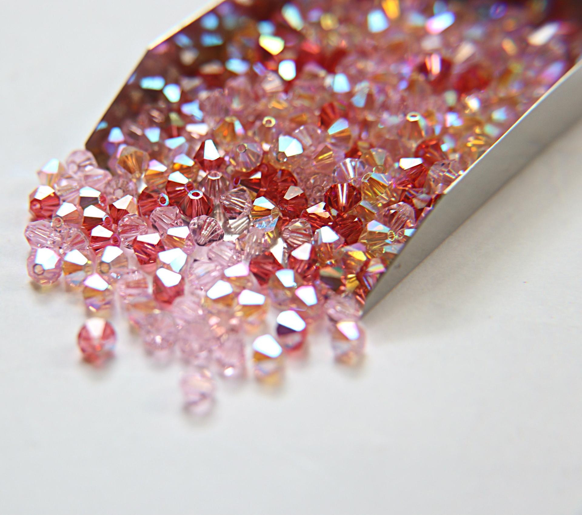 5mm Lotus Designer Mixes Swarovski Bicone beads 12/36/72/144/432/720 Pieces jewelry making, embroidery materials, mix beads, craft supply