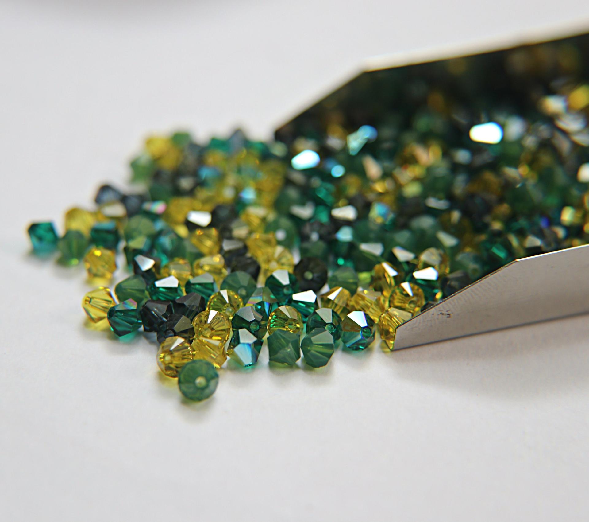 5mm Green Gems Designer Mixes Swarovski Bicone beads 12/36/72/144/432/720 Pieces jewelry making, embroidery materials, mix beads