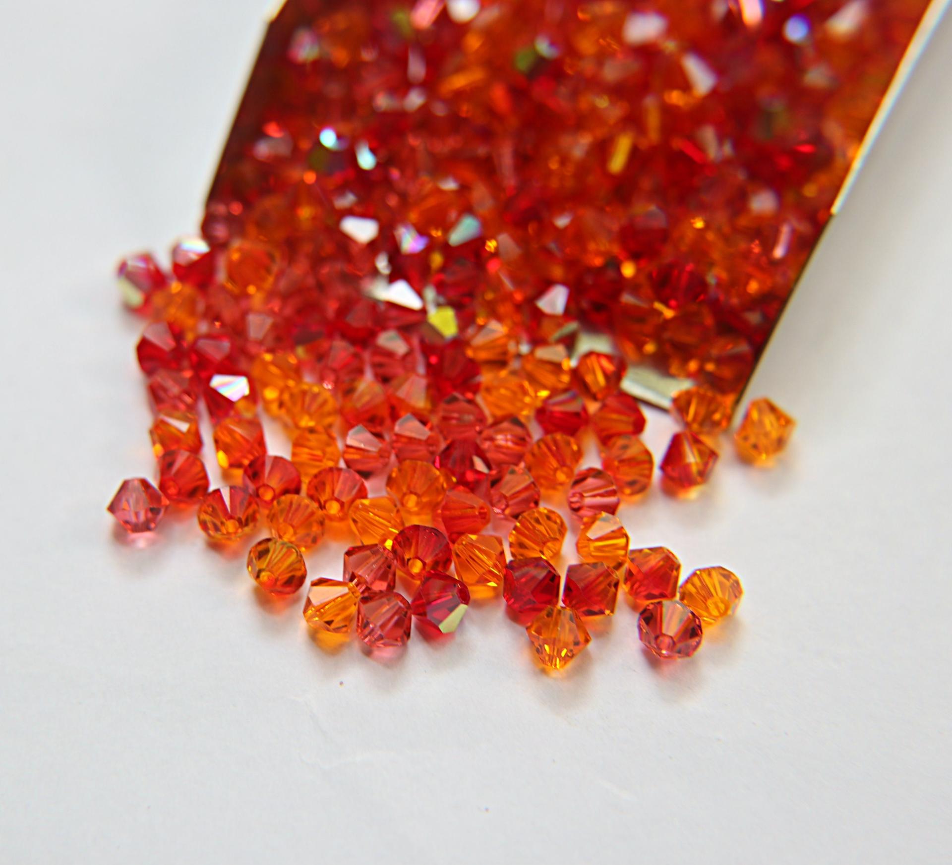 5mm Gulf Fritillary Designer Mixes Swarovski Bicone bead 12/36/72/144/432/720 Pieces jewelry making, embroidery materials, mix beads, craft