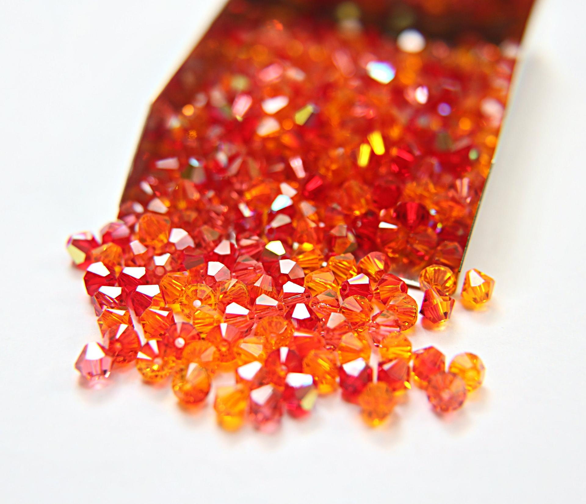 5mm Gulf Fritillary Designer Mixes Swarovski Bicone bead 12/36/72/144/432/720 Pieces jewelry making, embroidery materials, mix beads, craft
