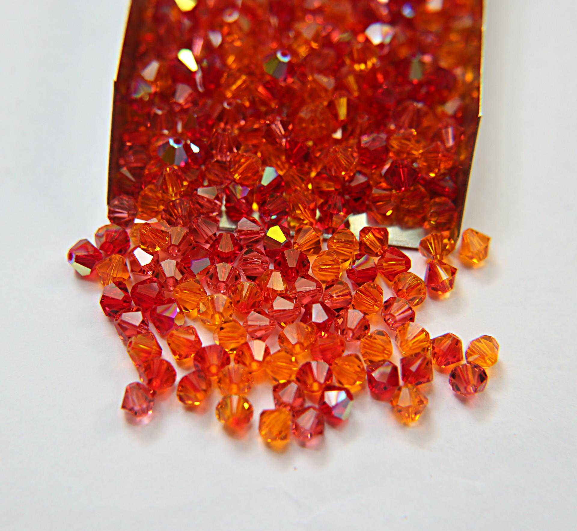 5mm Gulf Fritillary Designer Mixes Swarovski Bicone bead 12/36/72/144/432/720 Pieces jewelry making, embroidery materials, mix beads, craft