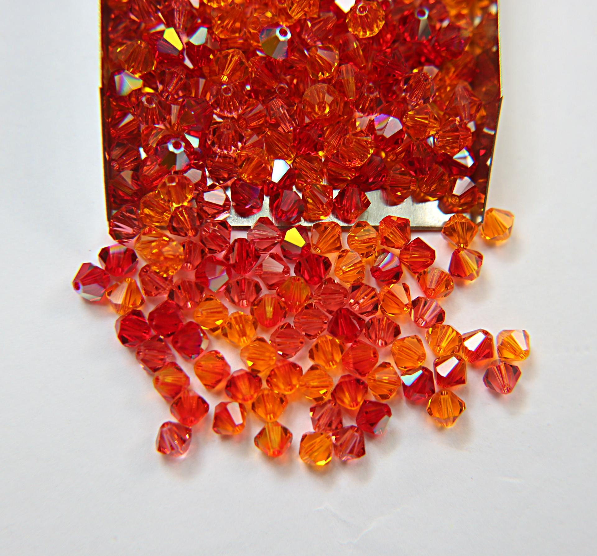 5mm Gulf Fritillary Designer Mixes Swarovski Bicone bead 12/36/72/144/432/720 Pieces jewelry making, embroidery materials, mix beads, craft