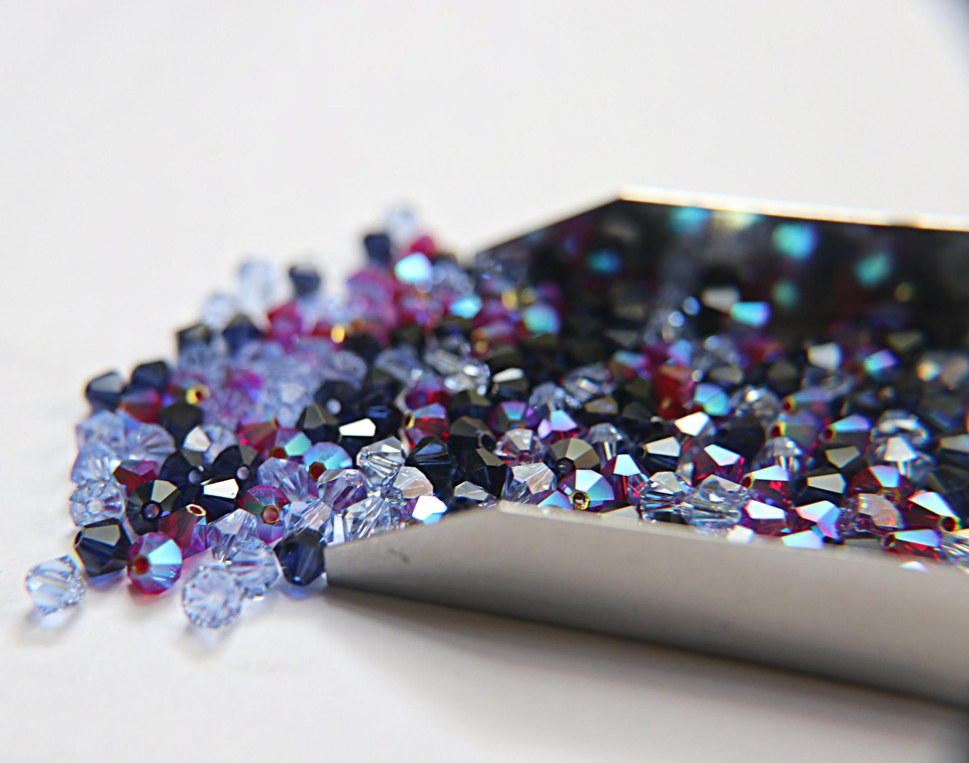 5mm Blue Lily Designer Mixes Swarovski Bicone beads 12/36/72/144/432/720 Pieces jewelry making embroidery materials, mix beads, craft supply