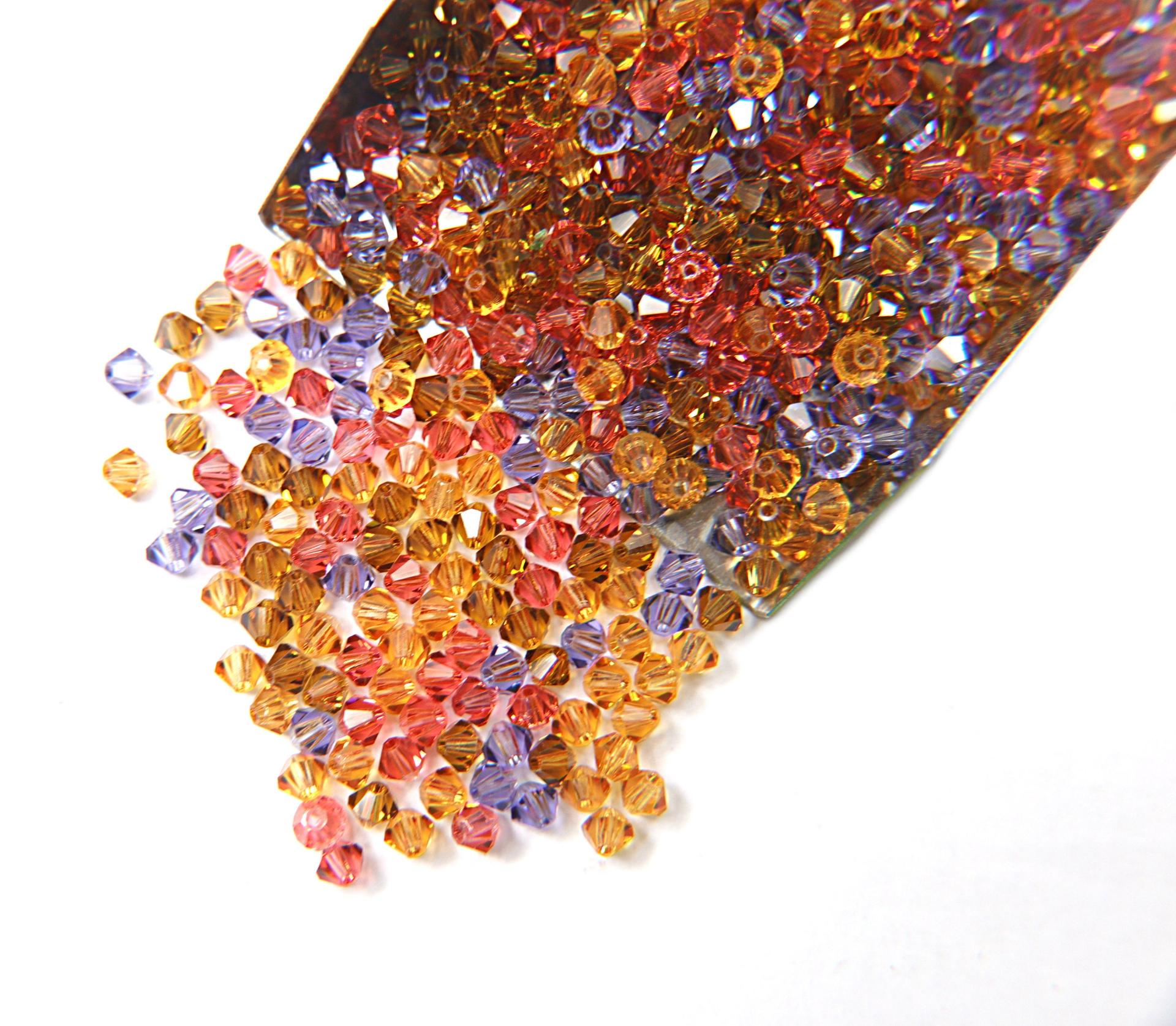 4mm Rudbeckia Designer Mixes Swarovski Bicone beads 36/72/144/432/720 Pieces loose beads, mix beads, embroidery materials, craft supplies