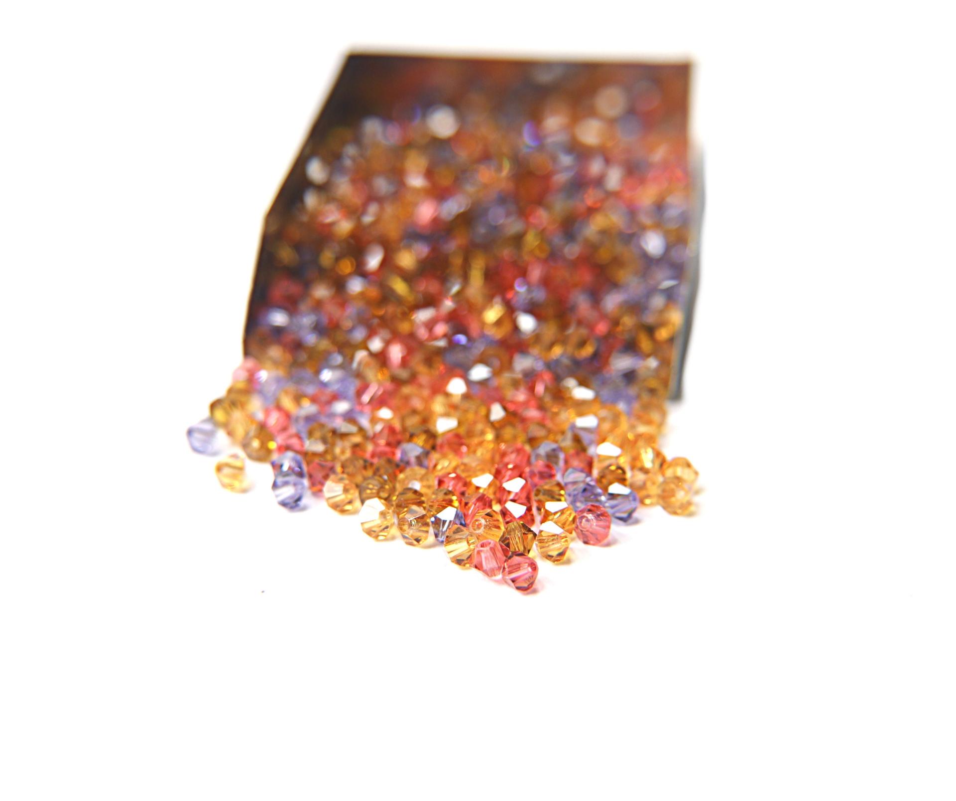 4mm Rudbeckia Designer Mixes Swarovski Bicone beads 36/72/144/432/720 Pieces loose beads, mix beads, embroidery materials, craft supplies