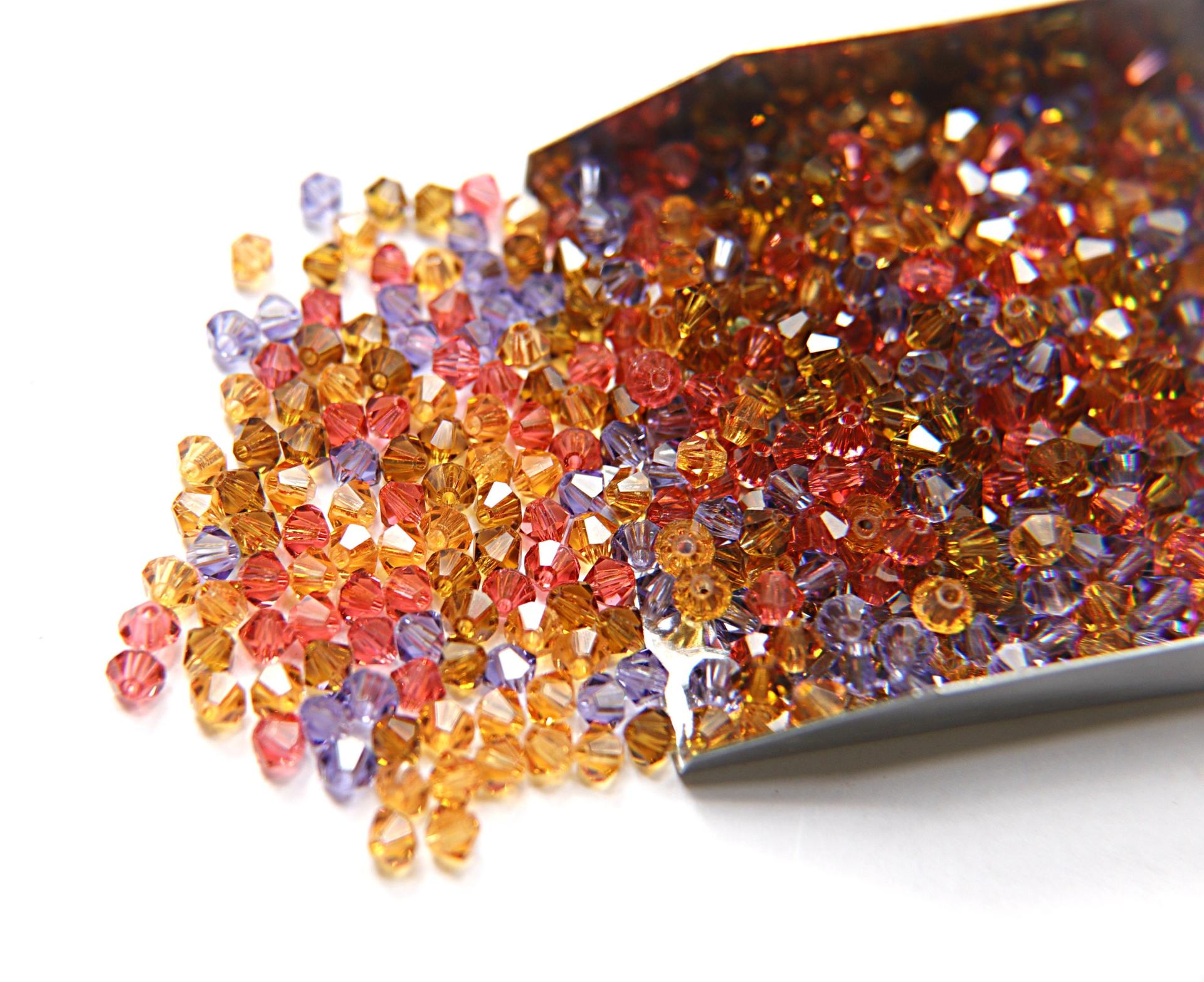 4mm Rudbeckia Designer Mixes Swarovski Bicone beads 36/72/144/432/720 Pieces loose beads, mix beads, embroidery materials, craft supplies