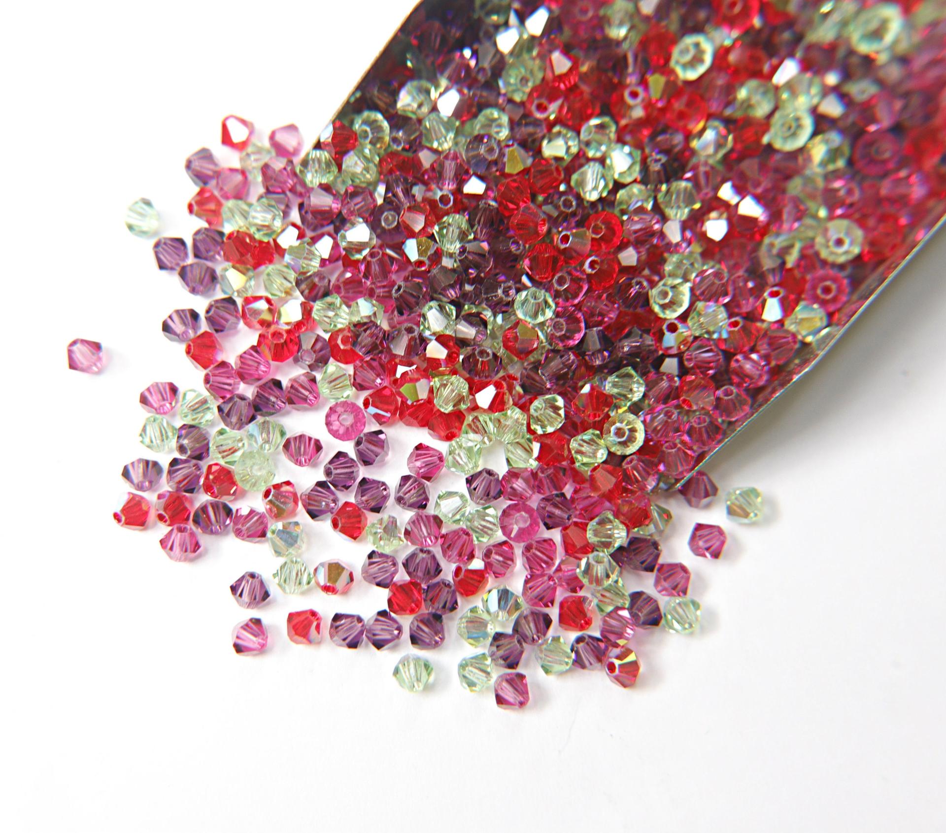 3/4mm Pentas Designer Mixes Swarovski Bicone beads 36/72/144/432/720 Pieces loose beads, mix beads, embroidery materials, craft supplies