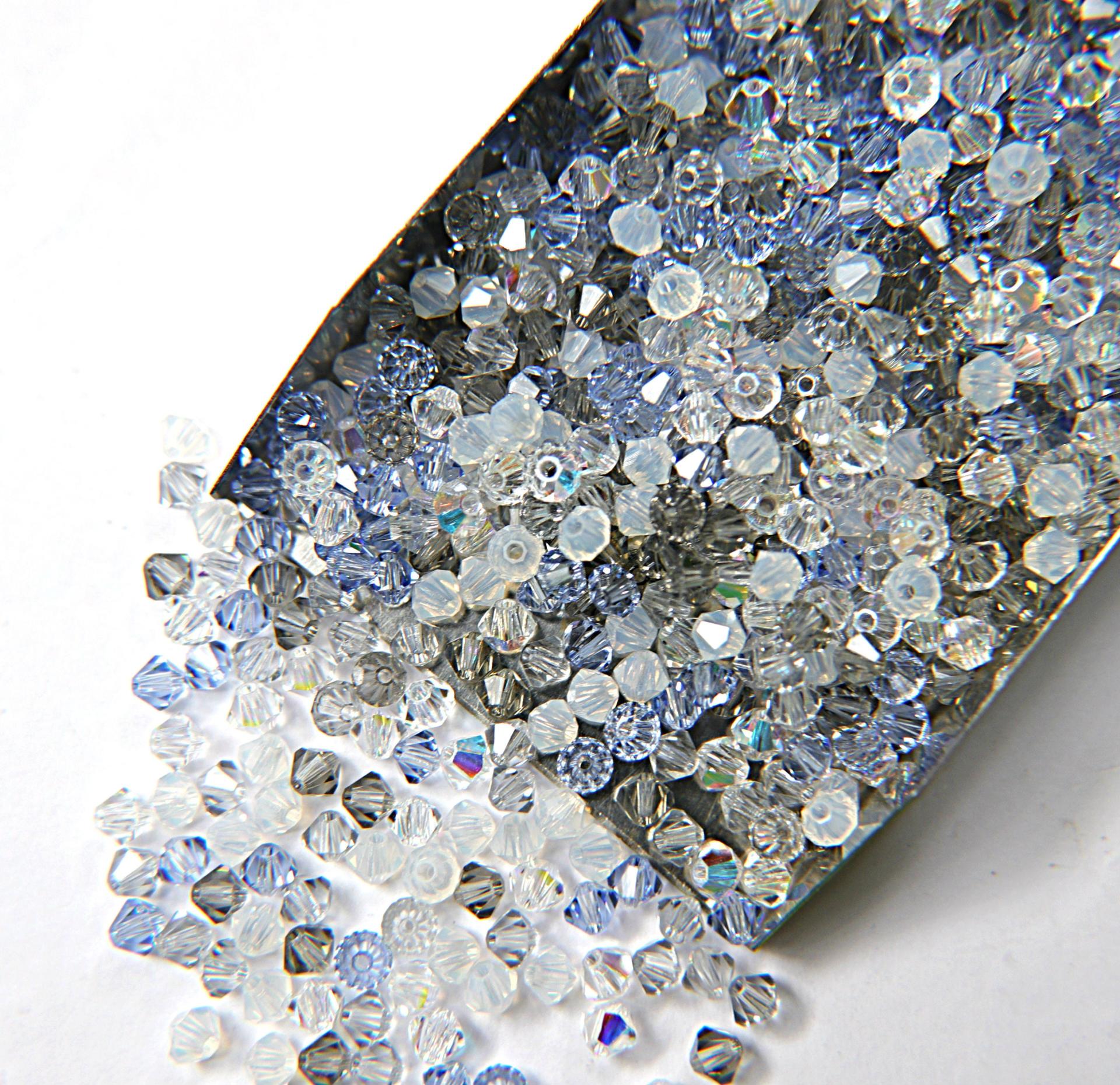 4mm Nemophila Designer Mixes Swarovski Bicone beads 36/72/144/432/720 Pieces loose beads, mix beads, embroidery materials, craft supplies