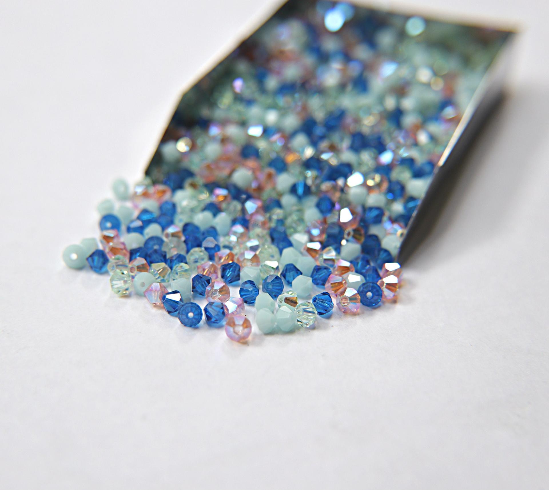 4mm Minty Designer Mixes Swarovski Bicone beads 36/72/144/432/720 Pieces loose beads, mix beads, embroidery materials, craft supplies