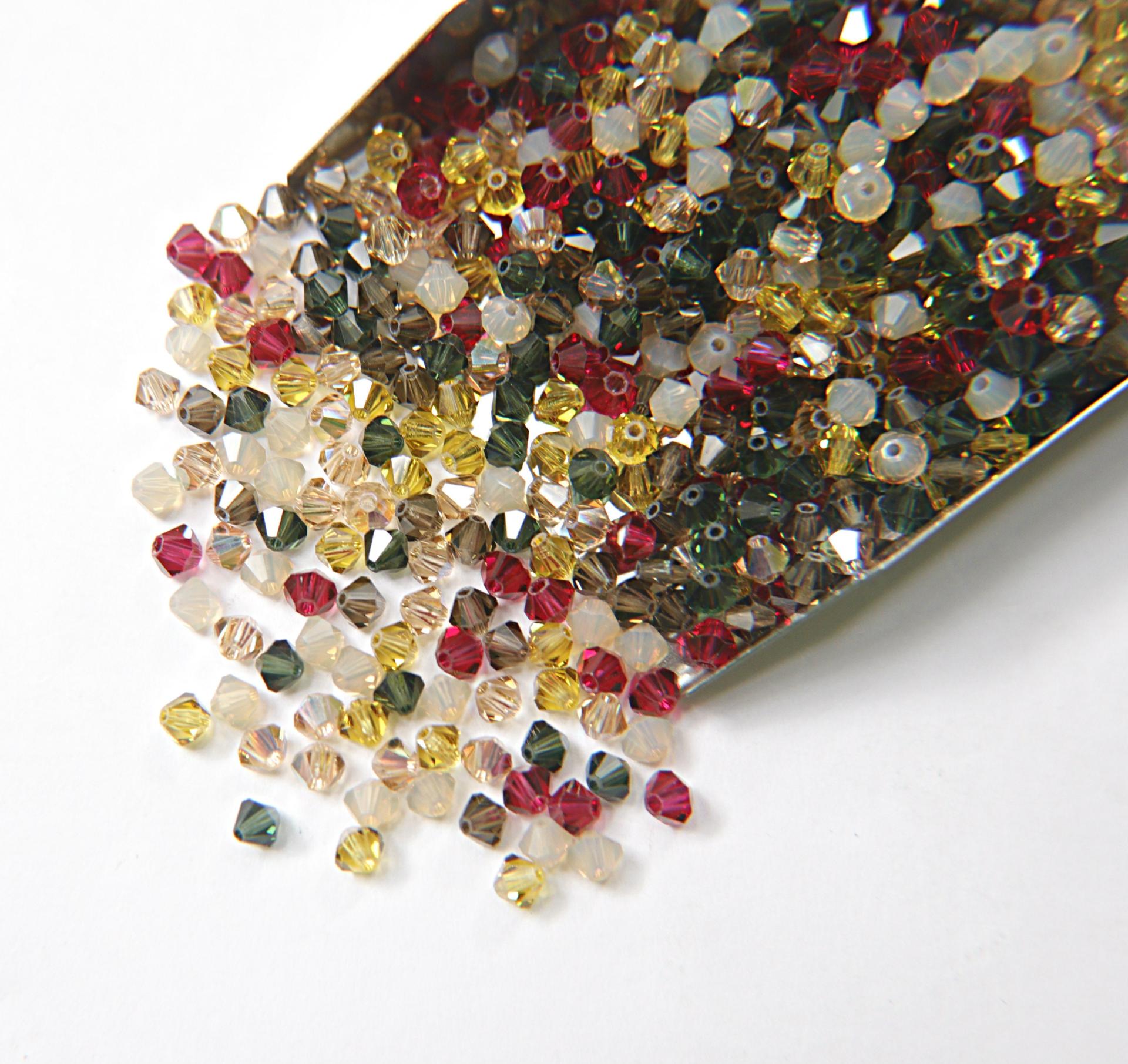 4mm Vintage Garden Designer Mixes Swarovski Bicone beads 36/72/144/432/720 Pieces loose beads, mix beads, embroidery materials, craft