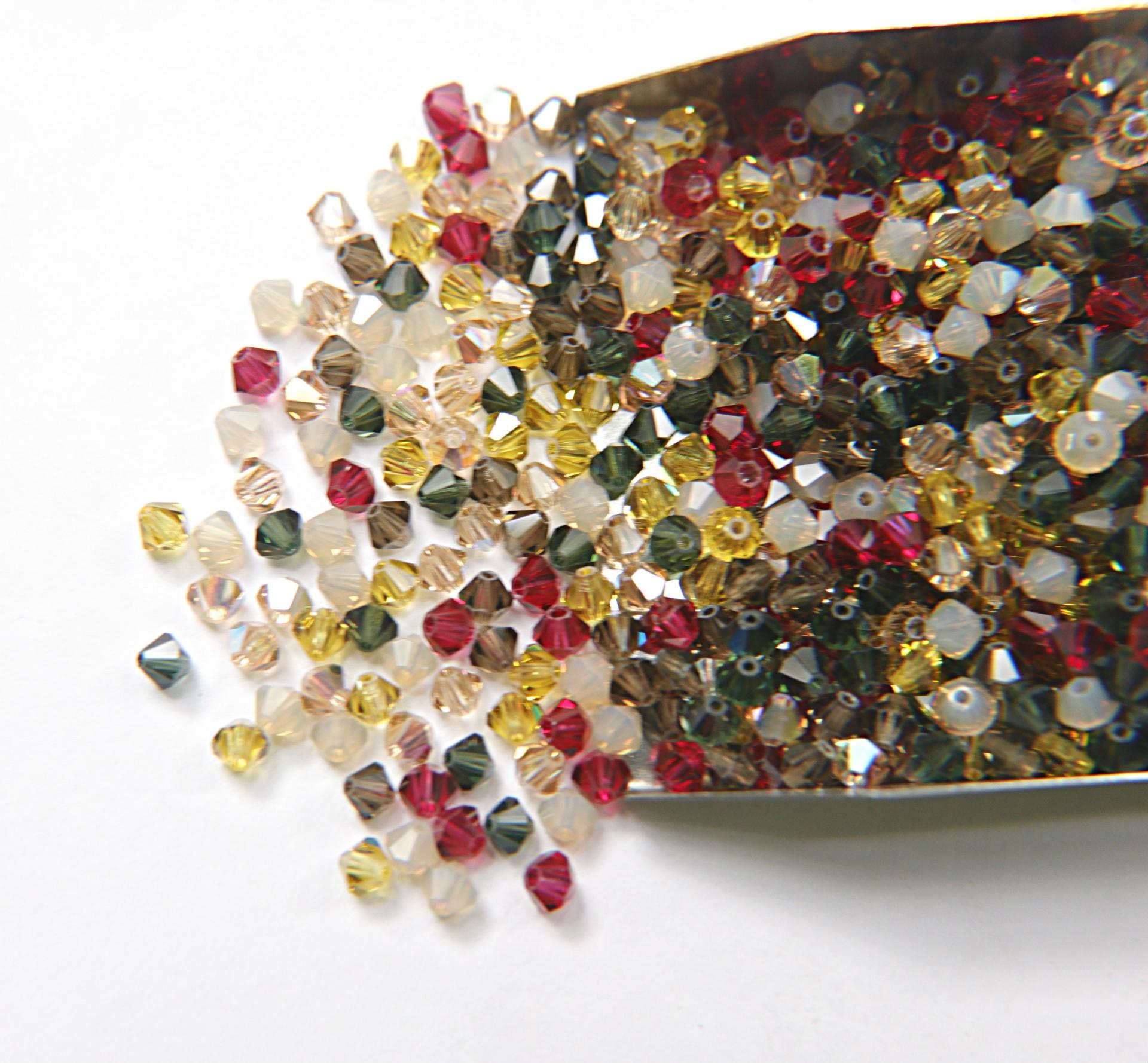 4mm Vintage Garden Designer Mixes Swarovski Bicone beads 36/72/144/432/720 Pieces loose beads, mix beads, embroidery materials, craft
