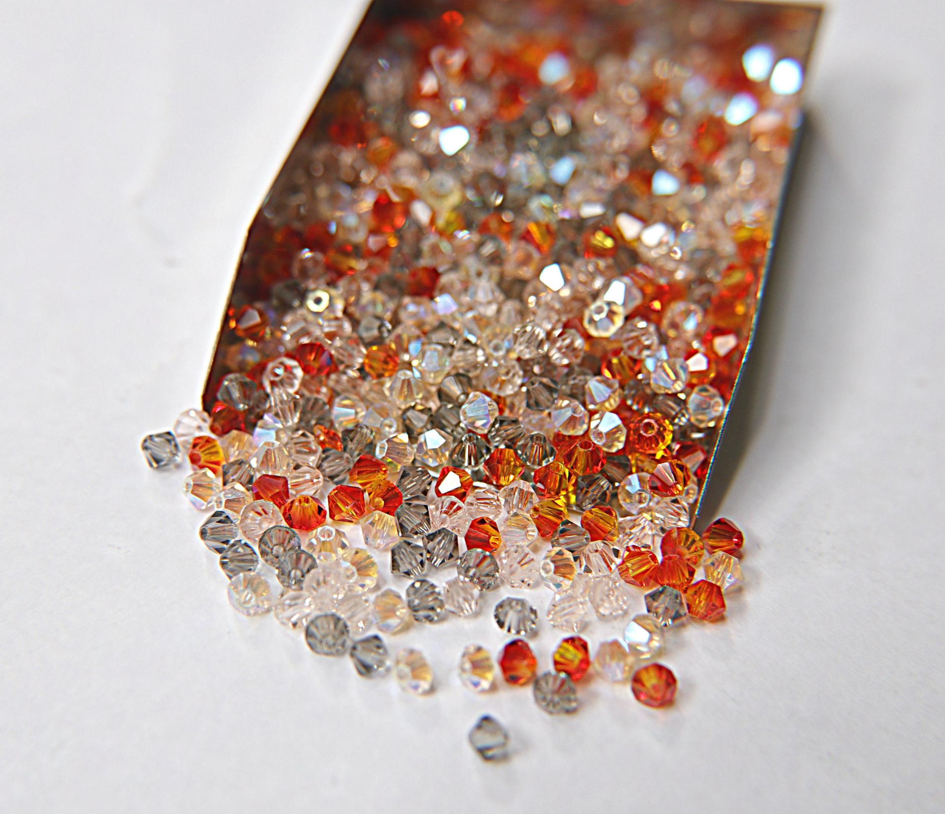 4mm Ranunculus Designer Mixes Swarovski Bicone beads 36/72/144/432/720 Pieces loose beads, mix beads, embroidery materials, craft supplies