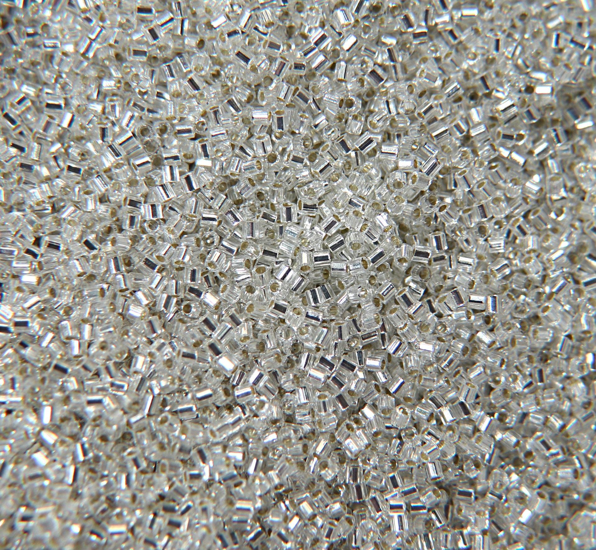 15/0 Miyuki Hex Cuts in color Crystal Silver Lined Japanese Beads 10/20/50/100 Grams embroidery materials, beading supplies