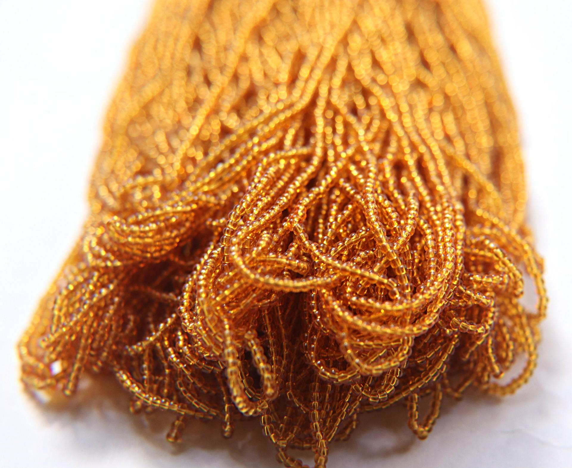 11/0 Czech Seed Bead Transparent Topaz 1/5/25/50/100 Full hanks Preciosa Ornella loose beads, mix beads, embroidery materials, craft supply