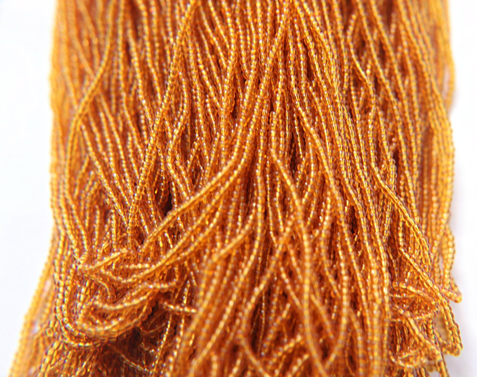 11/0 Czech Seed Bead Transparent Topaz 1/5/25/50/100 Full hanks Preciosa Ornella loose beads, mix beads, embroidery materials, craft supply