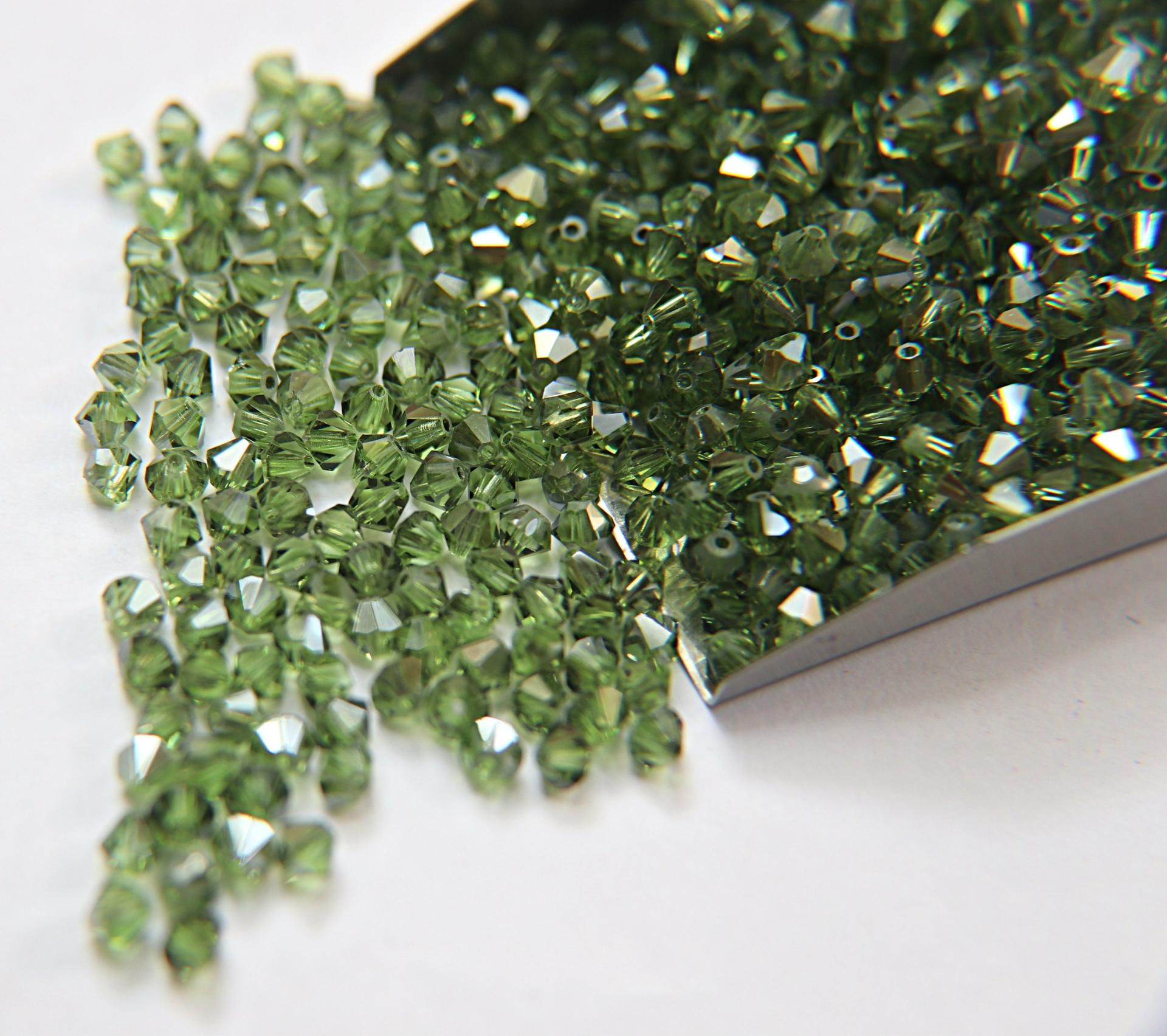4mm Erinite Satin Swarovski Bicone Cuts Beads 36/72/144/432/720 Pieces jewelry making, loose beads, embroidery materials