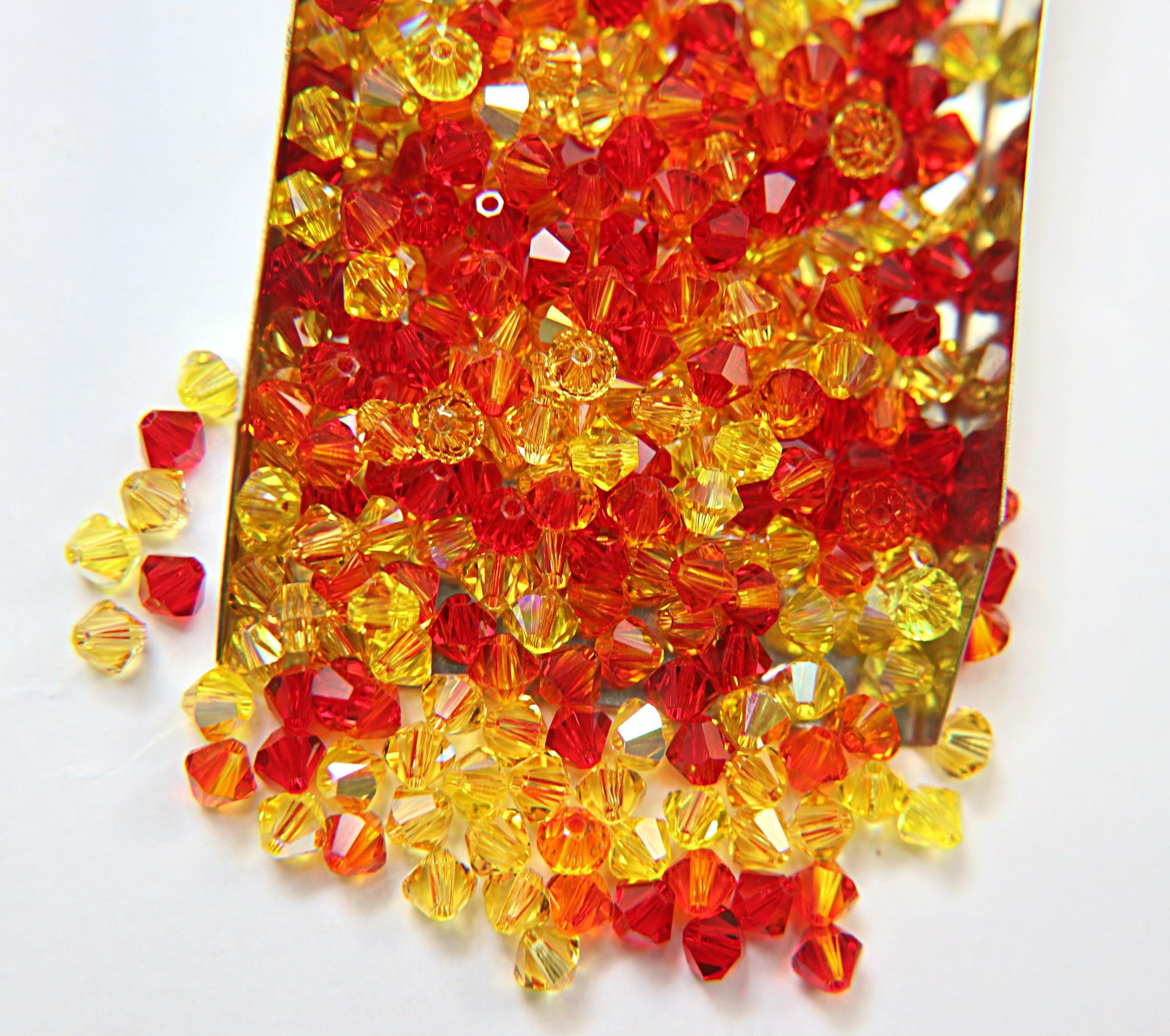 5mm Teleflora Designer Mixes Swarovski Bicone bead 12/36/72/144/432/720 Pieces jewelry making, embroidery materials, mix beads, craft supply