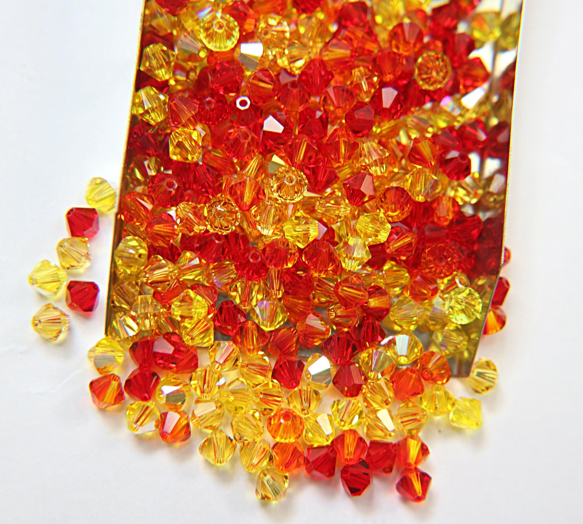 5mm Teleflora Designer Mixes Swarovski Bicone bead 12/36/72/144/432/720 Pieces jewelry making, embroidery materials, mix beads, craft supply