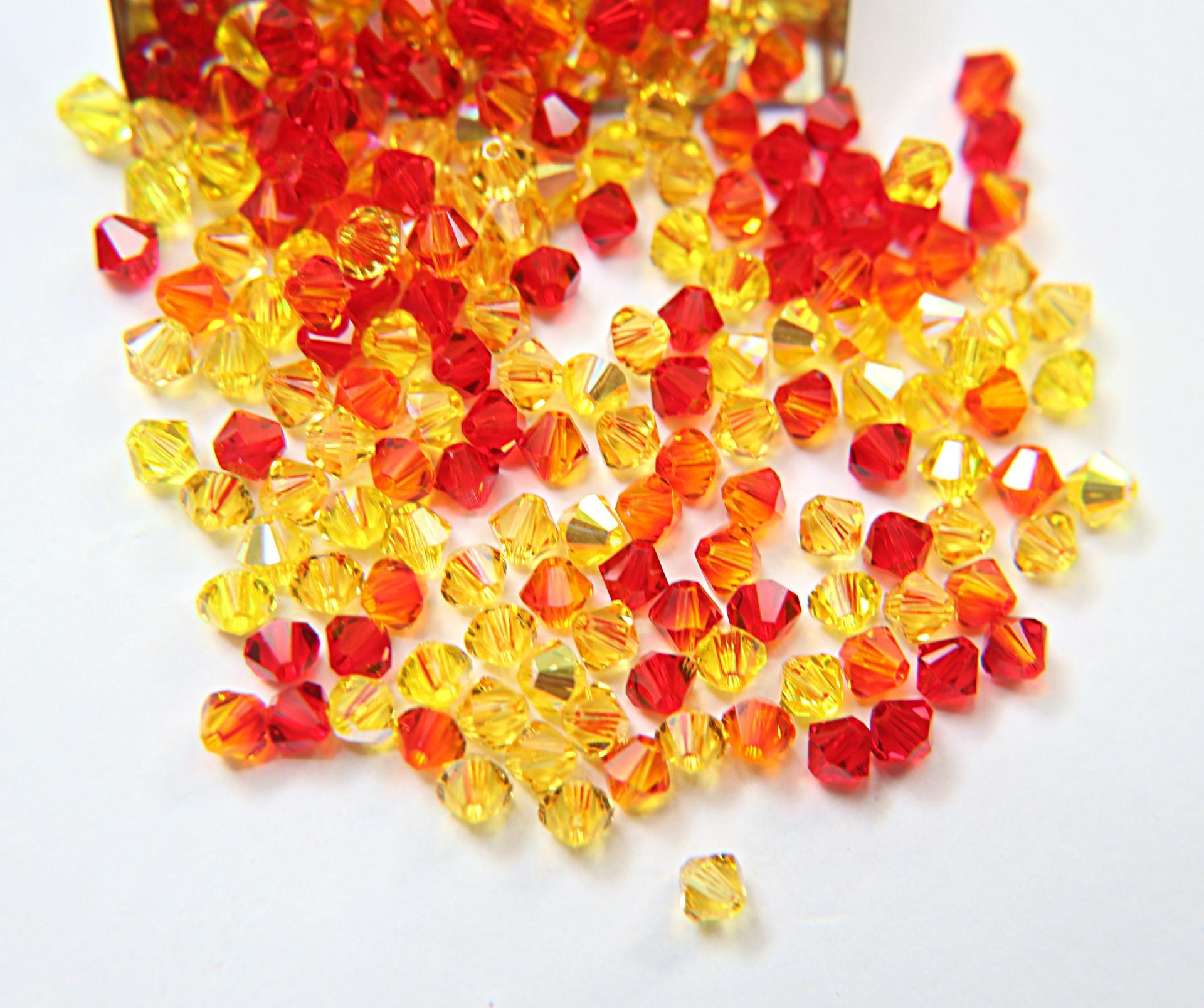 5mm Teleflora Designer Mixes Swarovski Bicone bead 12/36/72/144/432/720 Pieces jewelry making, embroidery materials, mix beads, craft supply